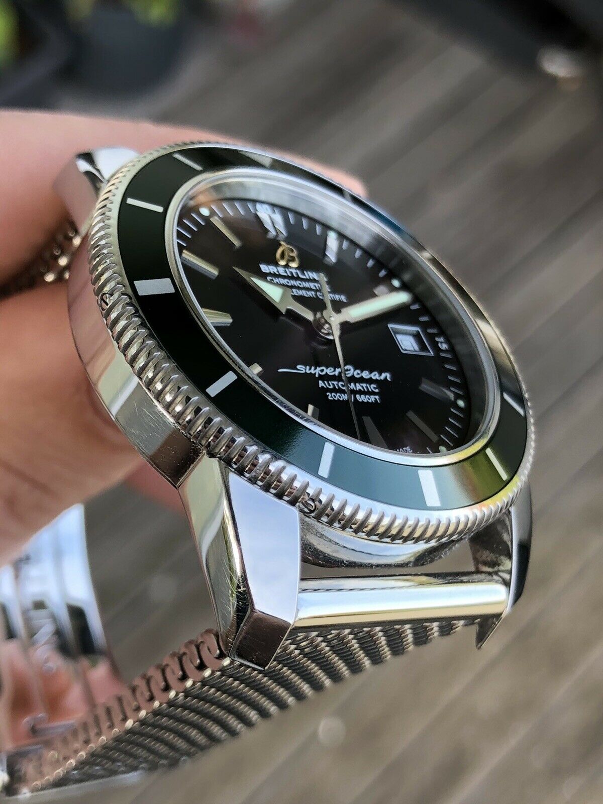 Breitling Super Ocean Heritage 42 Green / Black A17321 - 2016 B&amp;P
