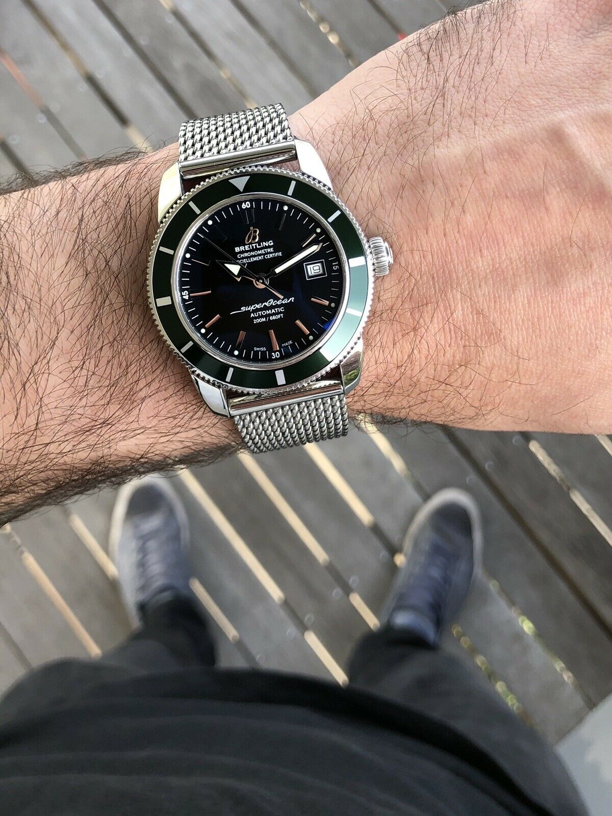 Breitling Super Ocean Heritage 42 Green / Black A17321 - 2016 B&amp;P