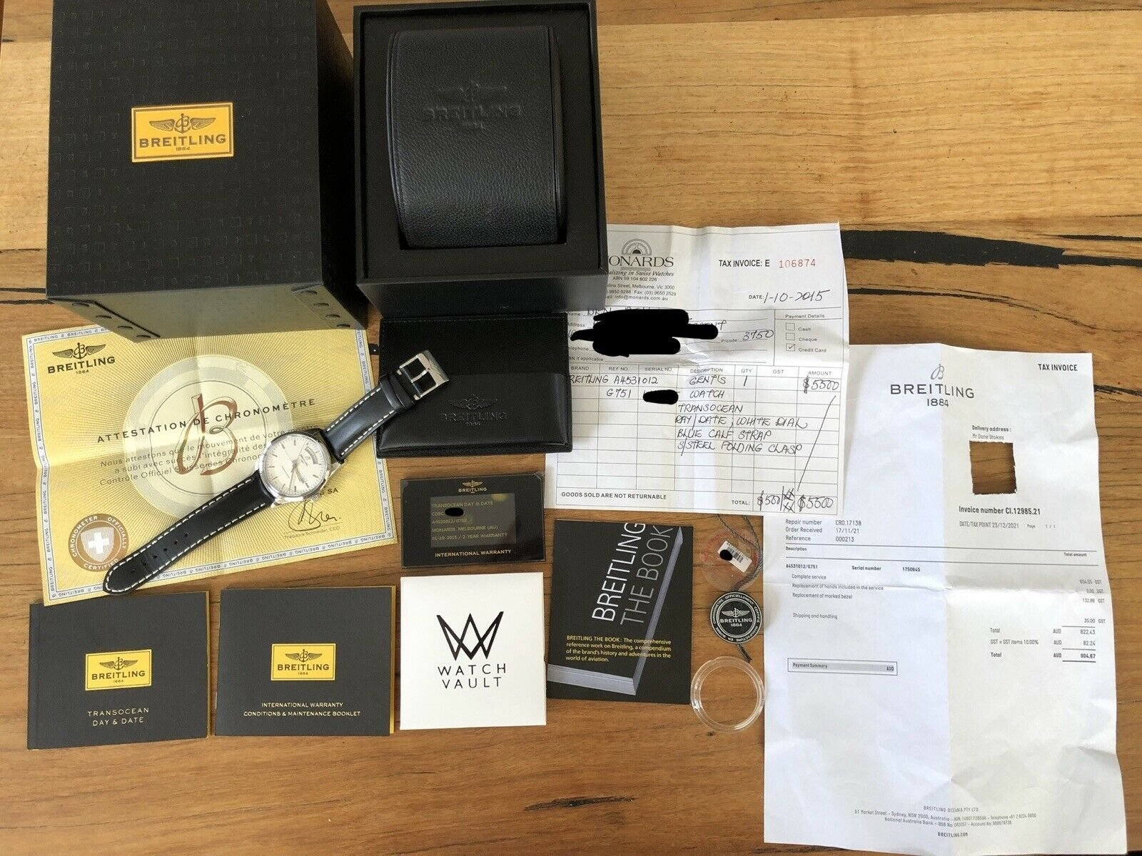 Breitling Transocean Day and Date A4531012/G77751 *Freshly serviced* - 2015