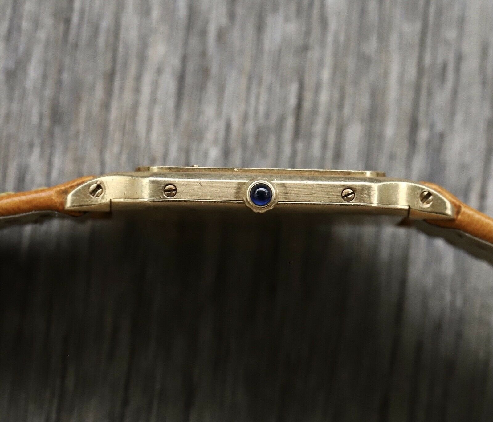 Cartier Santos Dumont Ultra Thin Guilloche Dial Yellow Gold Ref. 1576