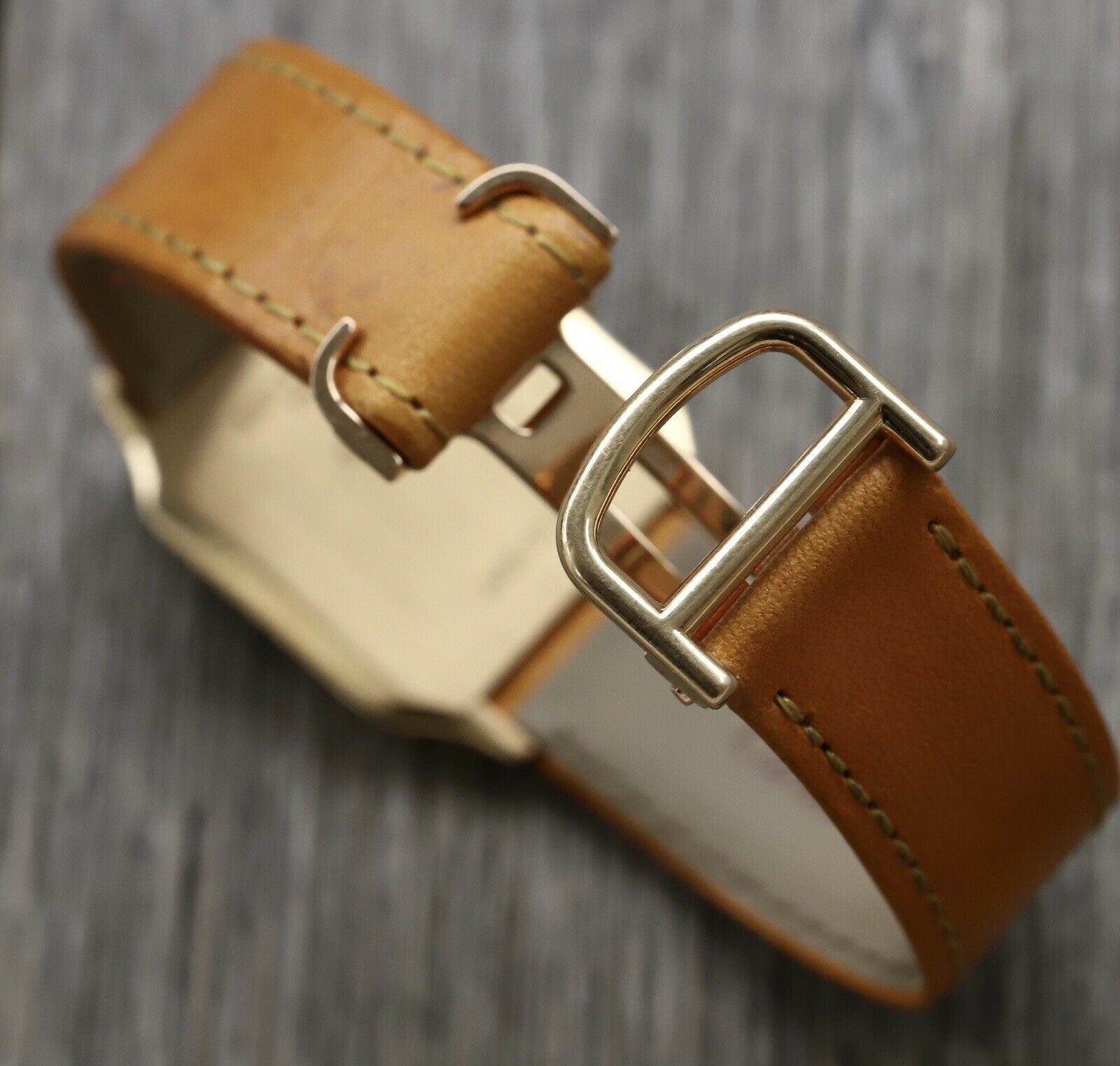 Cartier Santos Dumont Ultra Thin Guilloche Dial Yellow Gold Ref. 1576