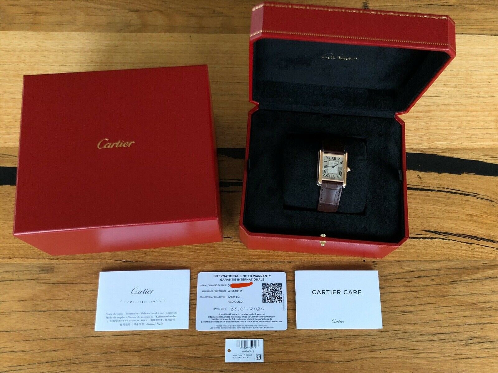 Cartier Tank Louis Cartier Rose Gold WGTA0011 - 2020