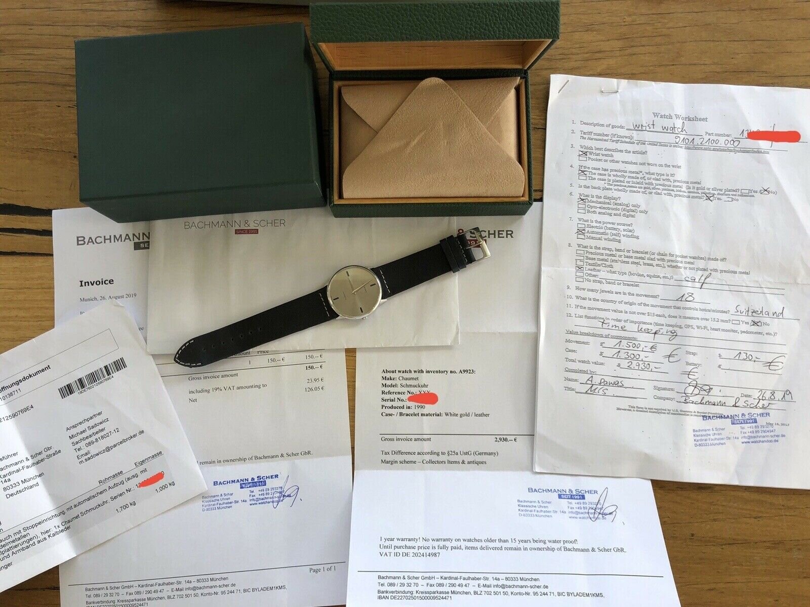 Chaumet 442 Jumbo White Gold watch - 1990