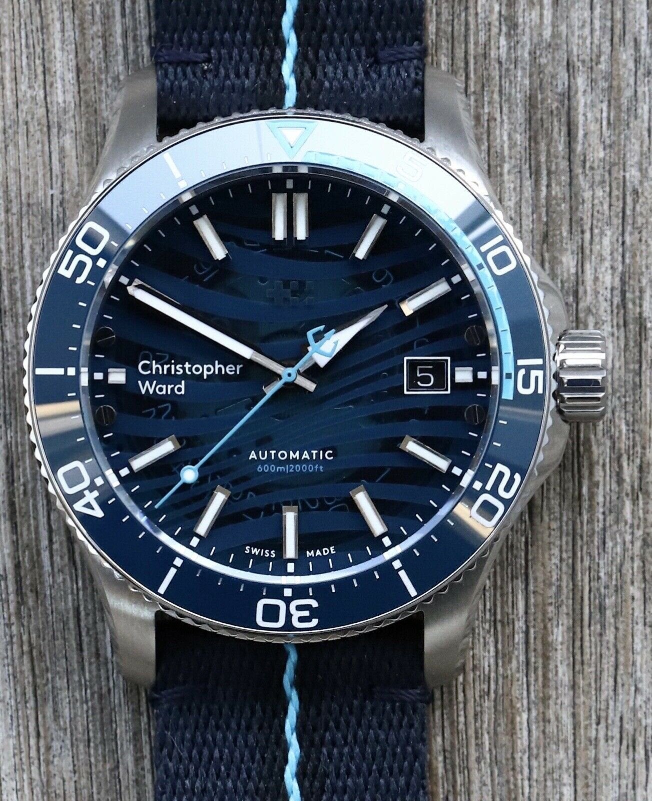 Christopher Ward C60 Blue Sapphire Limited Edition Dive Watch - Brand New