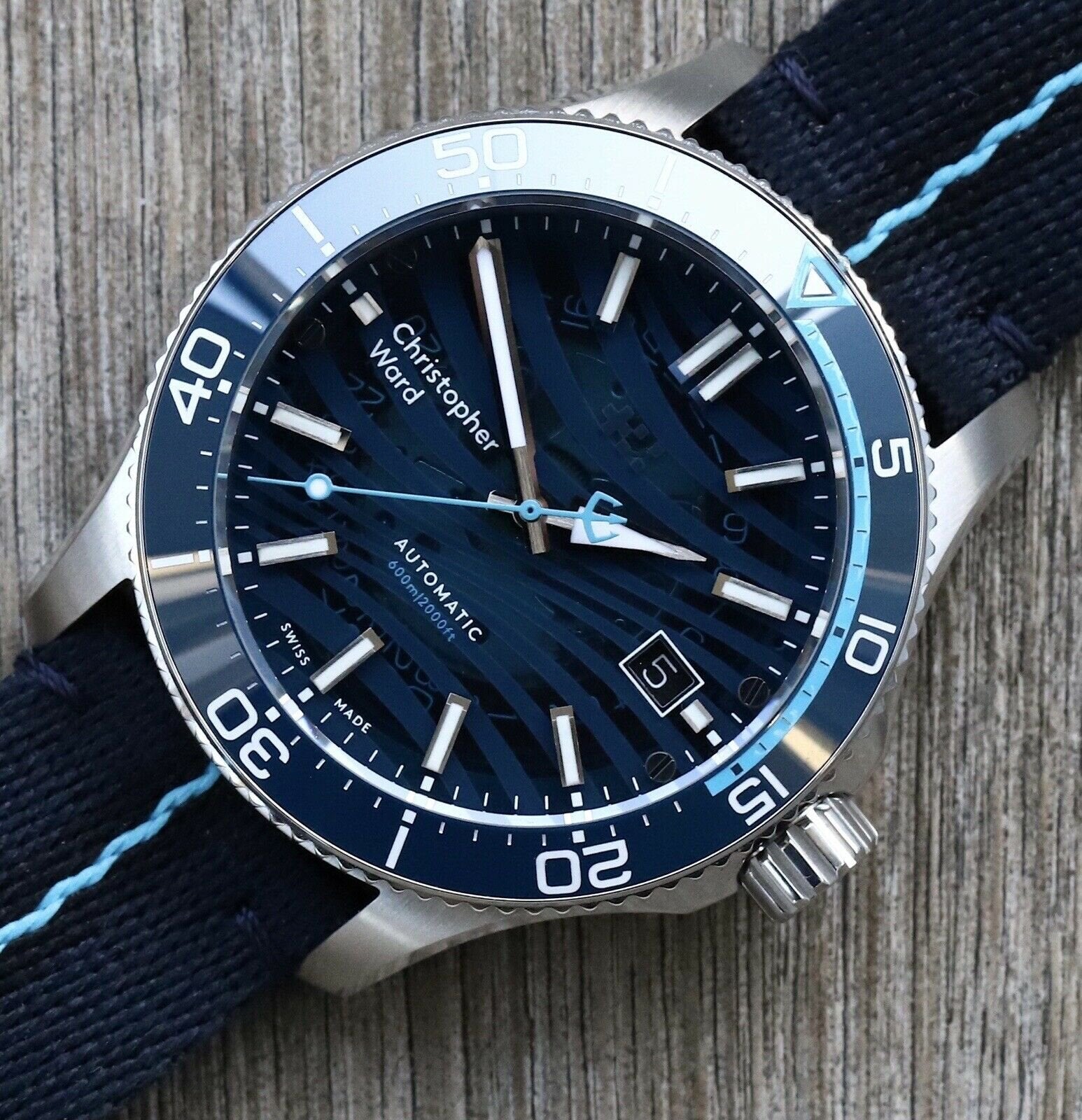 Christopher Ward C60 Blue Sapphire Limited Edition Dive Watch - Brand New