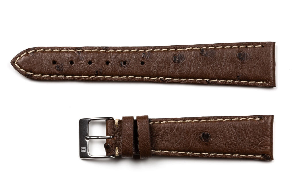Dark Brown ColaReb Melbourne Ostrich Watch Strap