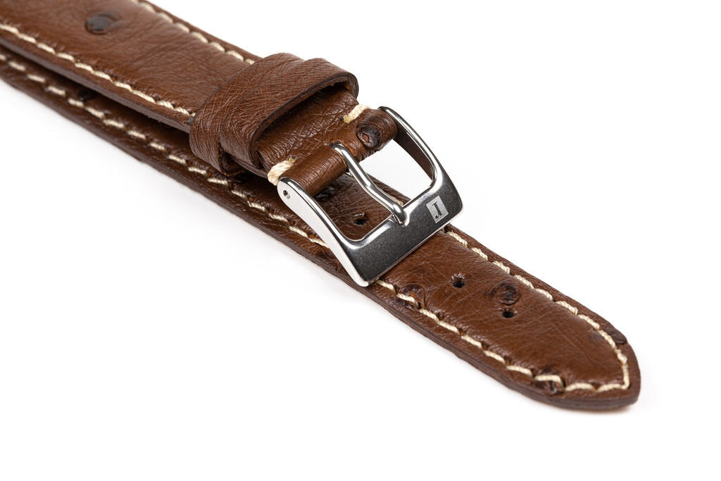 Dark Brown ColaReb Melbourne Ostrich Watch Strap