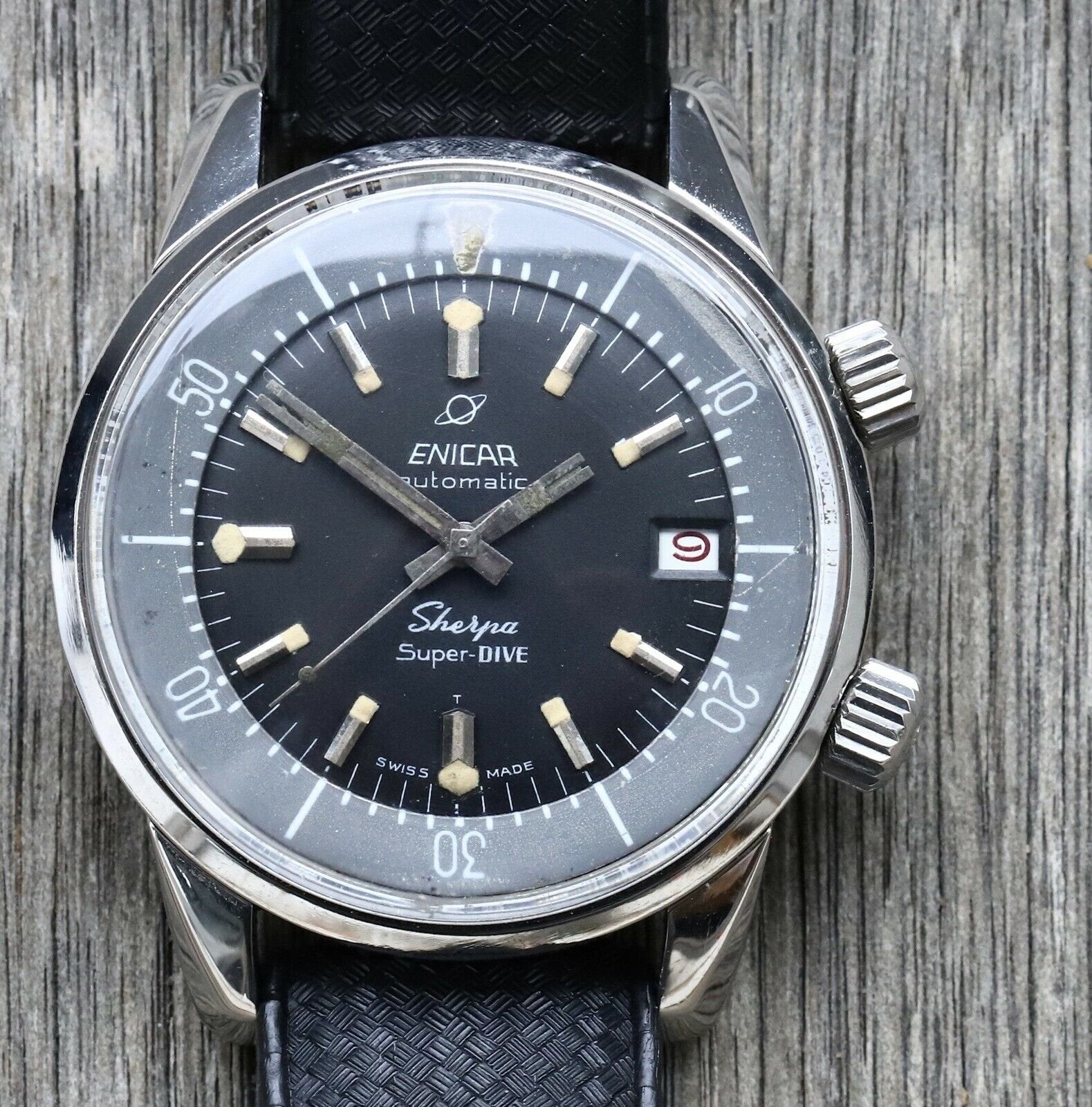 Enicar Sherpa 600 Super Dive 144-35-02 Military Issue