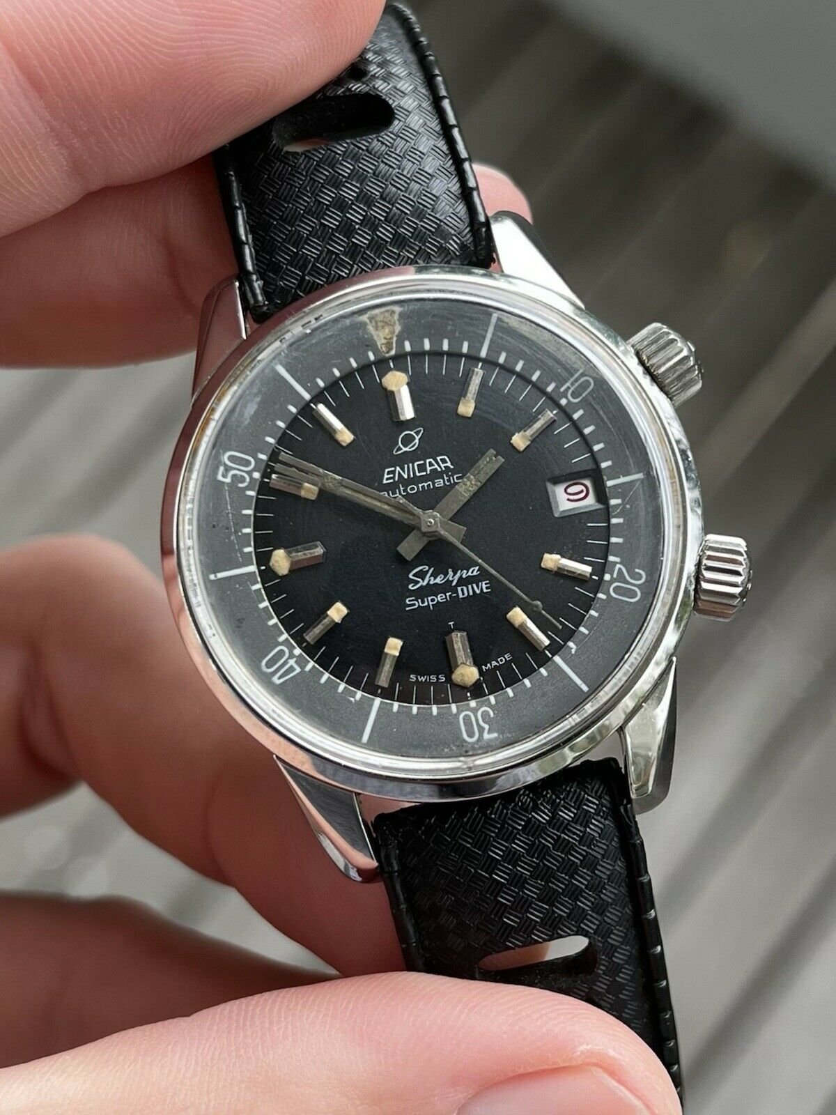 Enicar Sherpa 600 Super Dive 144-35-02 Military Issue