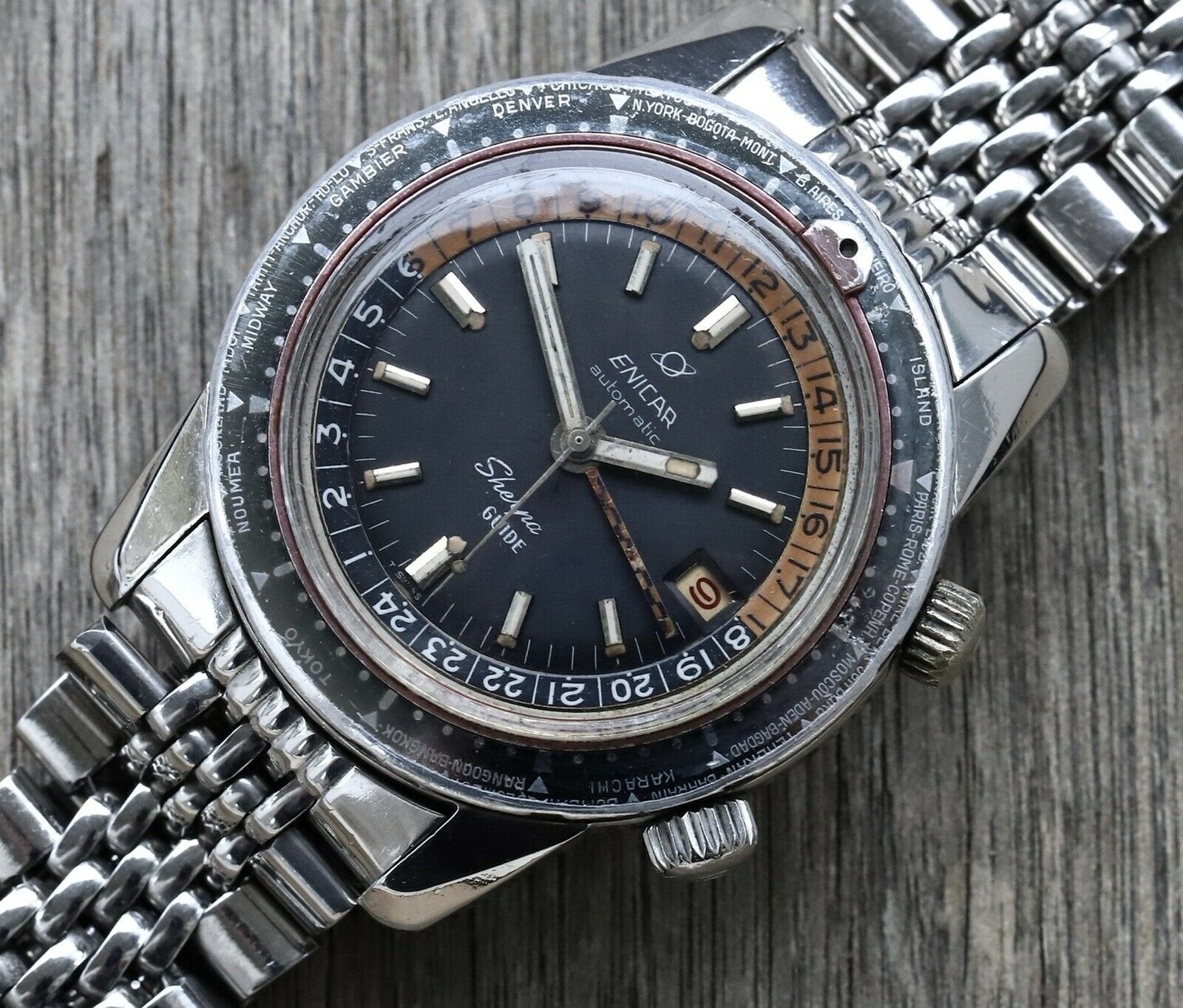Enicar Sherpa Guide 600 GMT World-Time 148-35-01