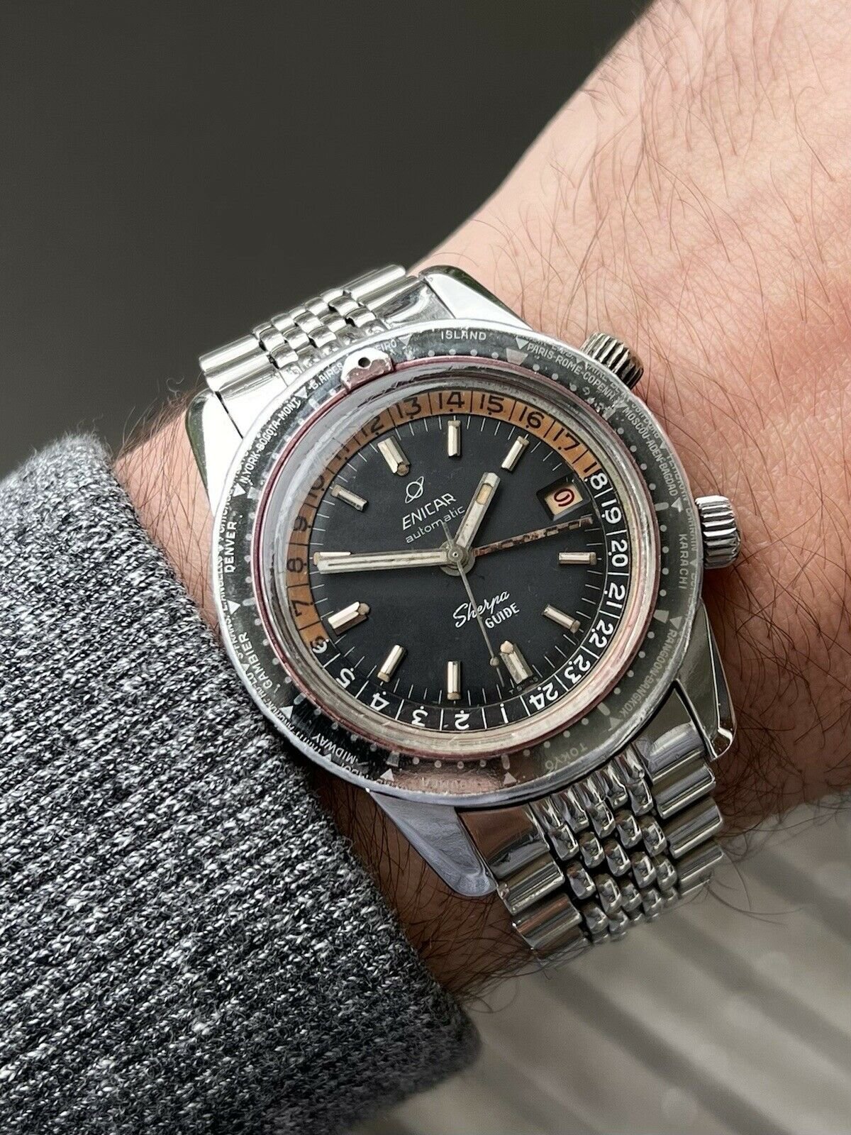 Enicar Sherpa Guide 600 GMT World-Time 148-35-01