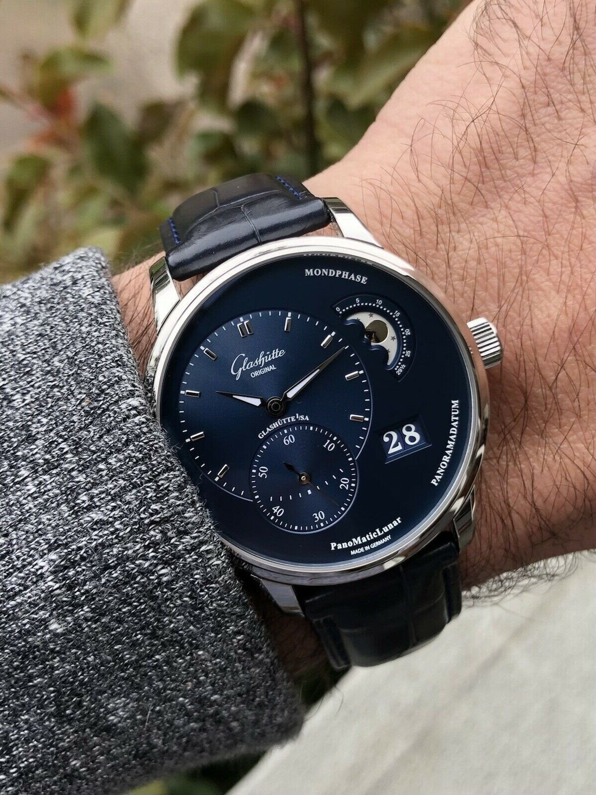 Glashutte original panomaticlunar blue shop