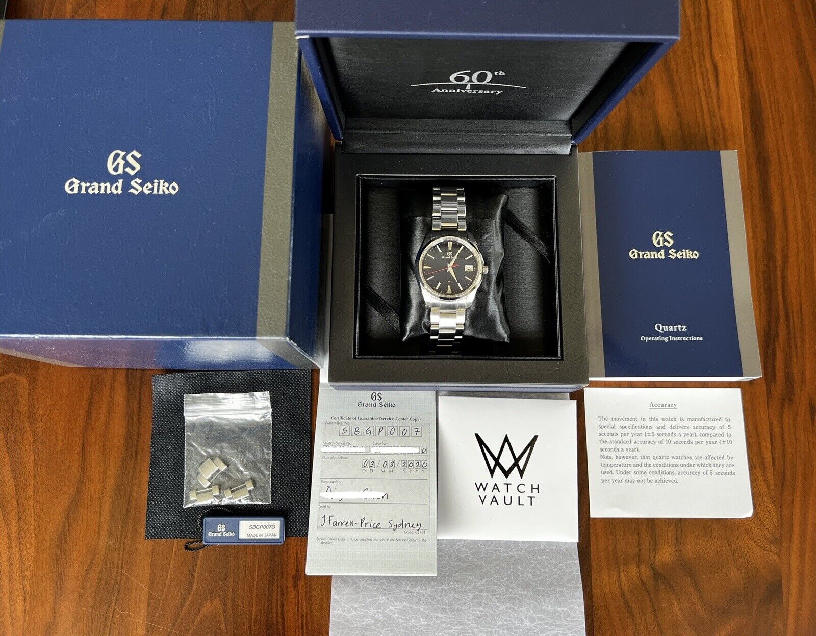 Grand Seiko Heritage Quartz SBGP007 Limited Edition 2020 Watch Vault Australia