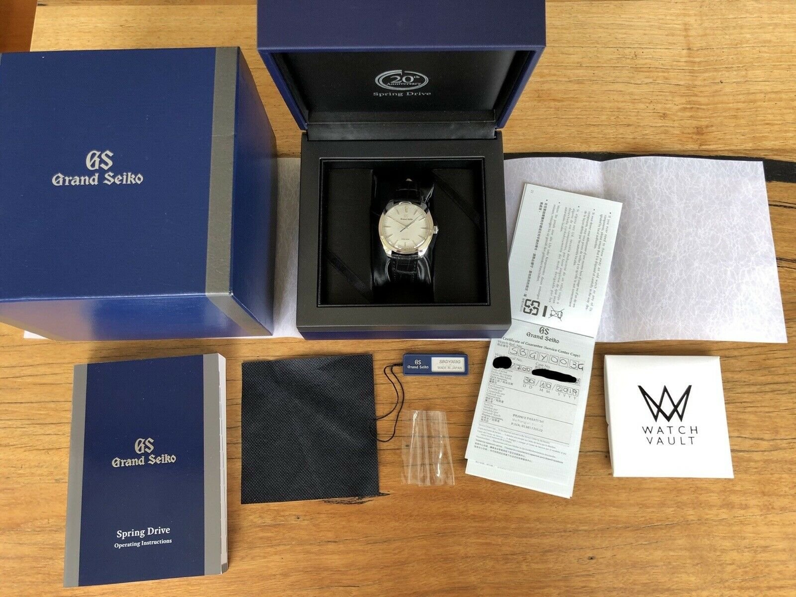 Grand Seiko Elegance 20th Anniversary SBGY003 Limited Edition - 2019