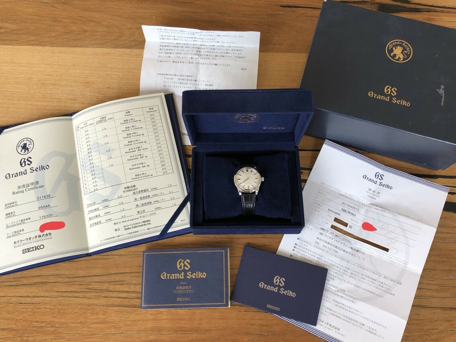 Grand Seiko SBGW001 Japan only - 2002 Full set