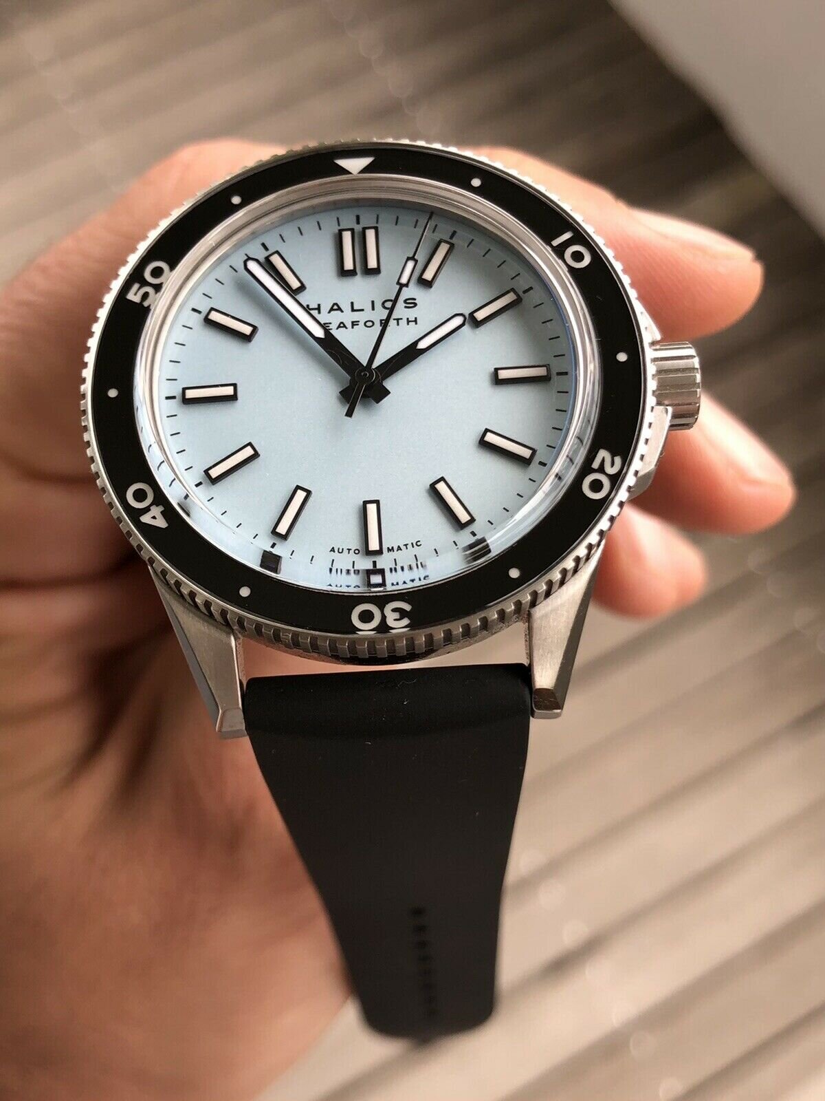 Halios Seaforth Pastel Blue with Diver bezel