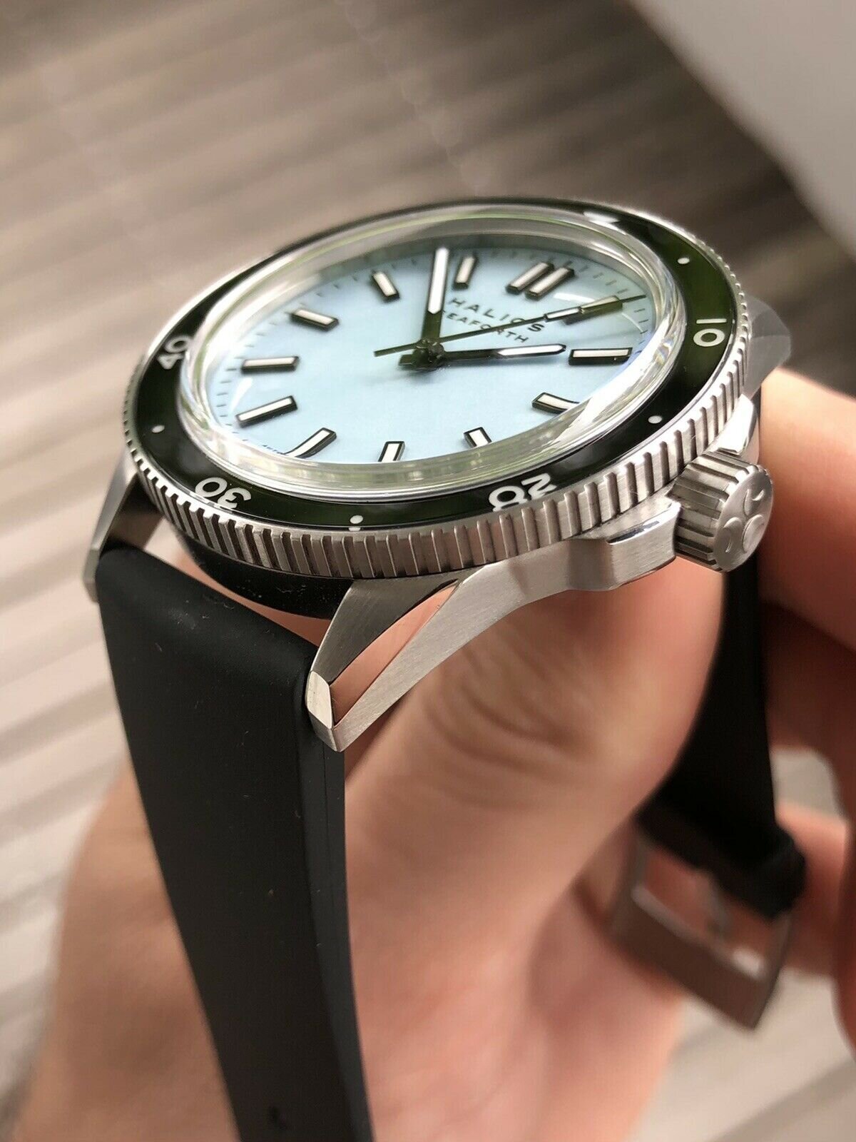 Halios Seaforth Pastel Blue with Diver bezel