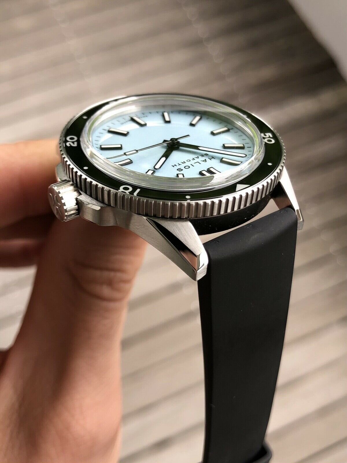Halios Seaforth Pastel Blue with Diver bezel