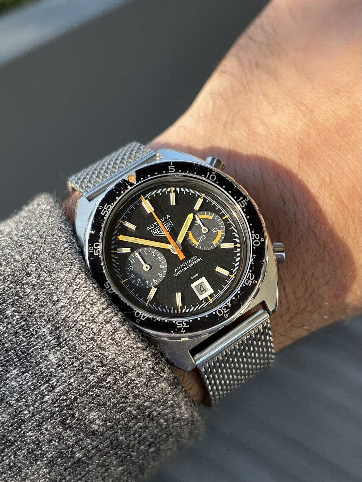 Heuer Autavia 11630 MH Orange Boy Vintage Chronograph – Watch Vault ...