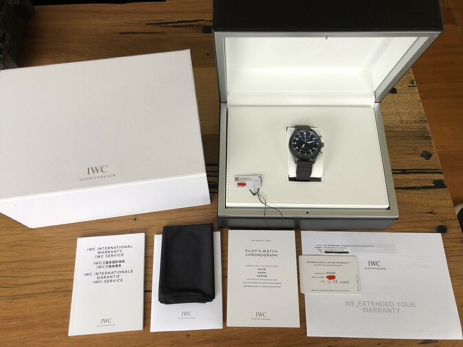 IWC Schaffhausen Pilot's Watch Chronograph Top Gun IW389001 – 2020