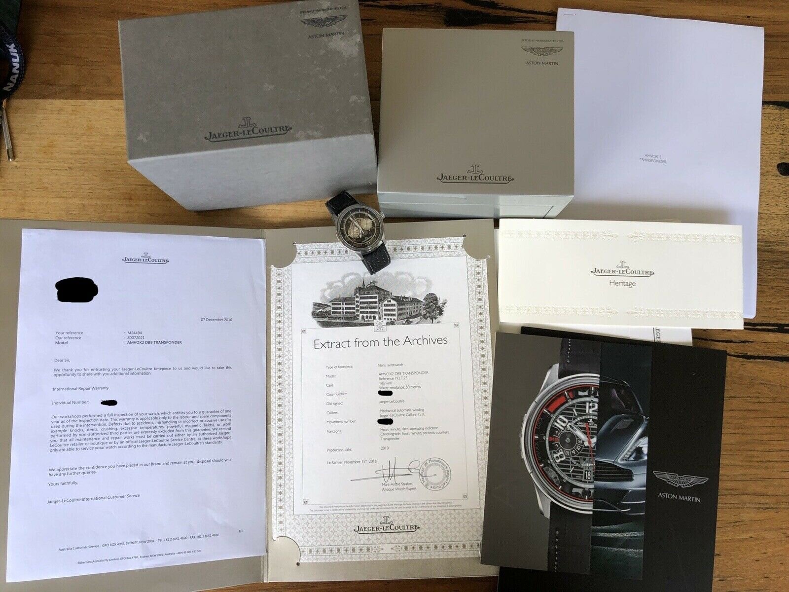 Jaeger LeCoultre AMVOX 2 DB9 Transponder Chronograph Limited Edition Q Watch Vault Australia