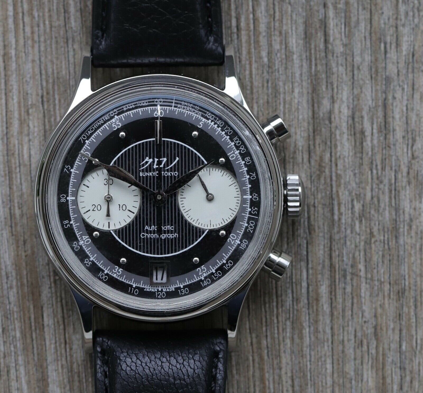 Kurono Tokyo Chronograph 1 Black Dial - Brand new