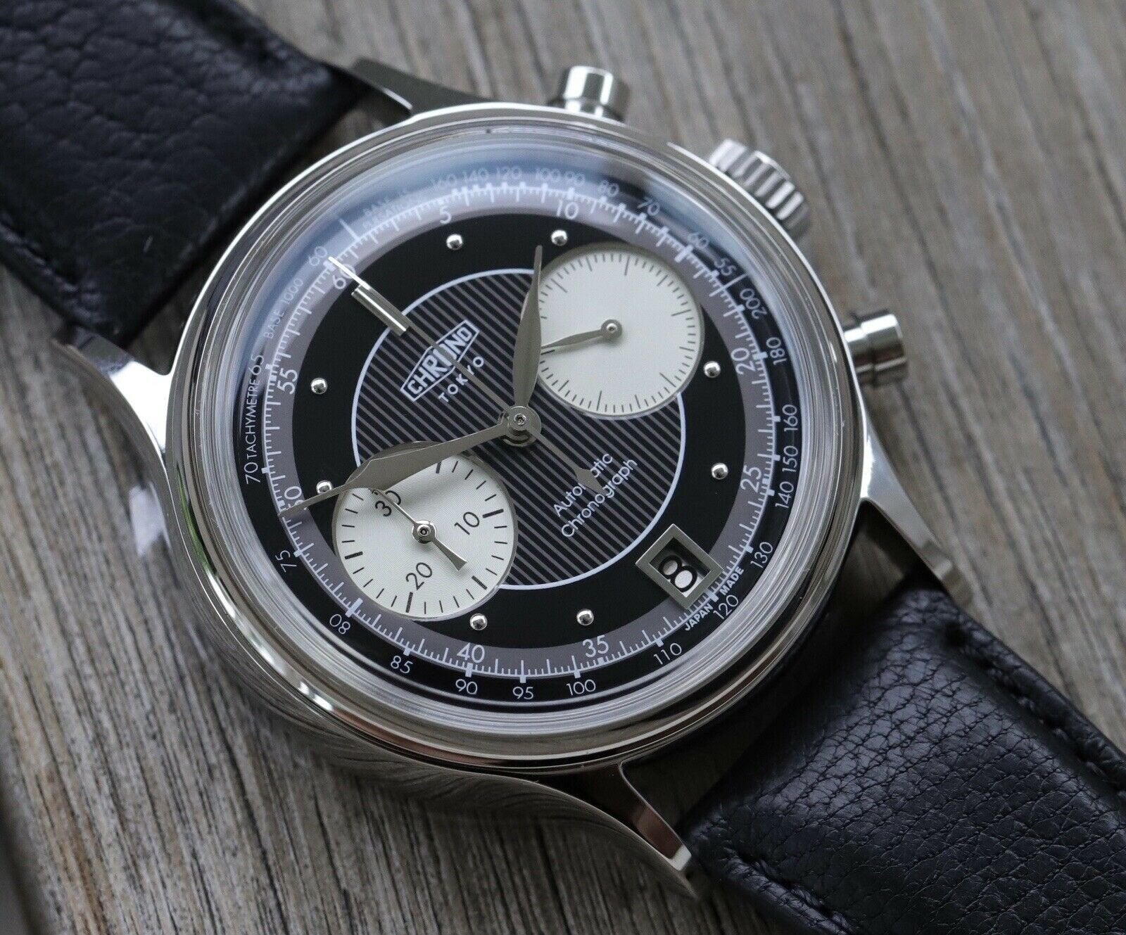 Kurono Tokyo Chronograph 1 Black Dial - Brand New – Watch Vault