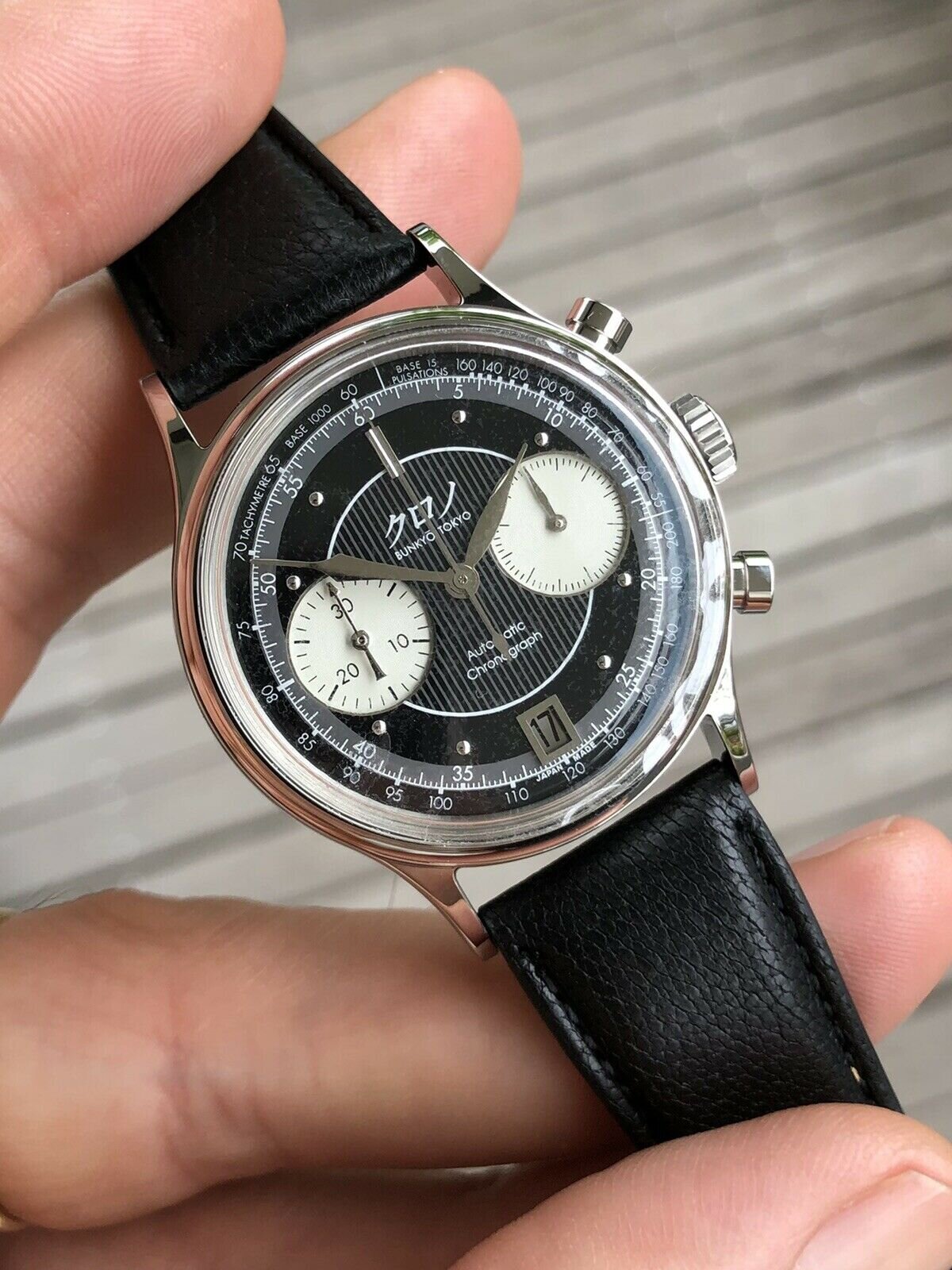 Kurono Tokyo Chronograph 1 Black Dial - Brand new