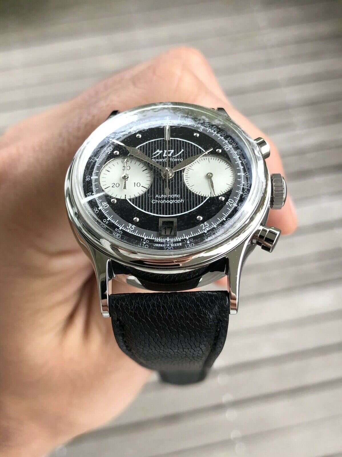 Kurono Tokyo Chronograph 1 Black Dial - Brand new