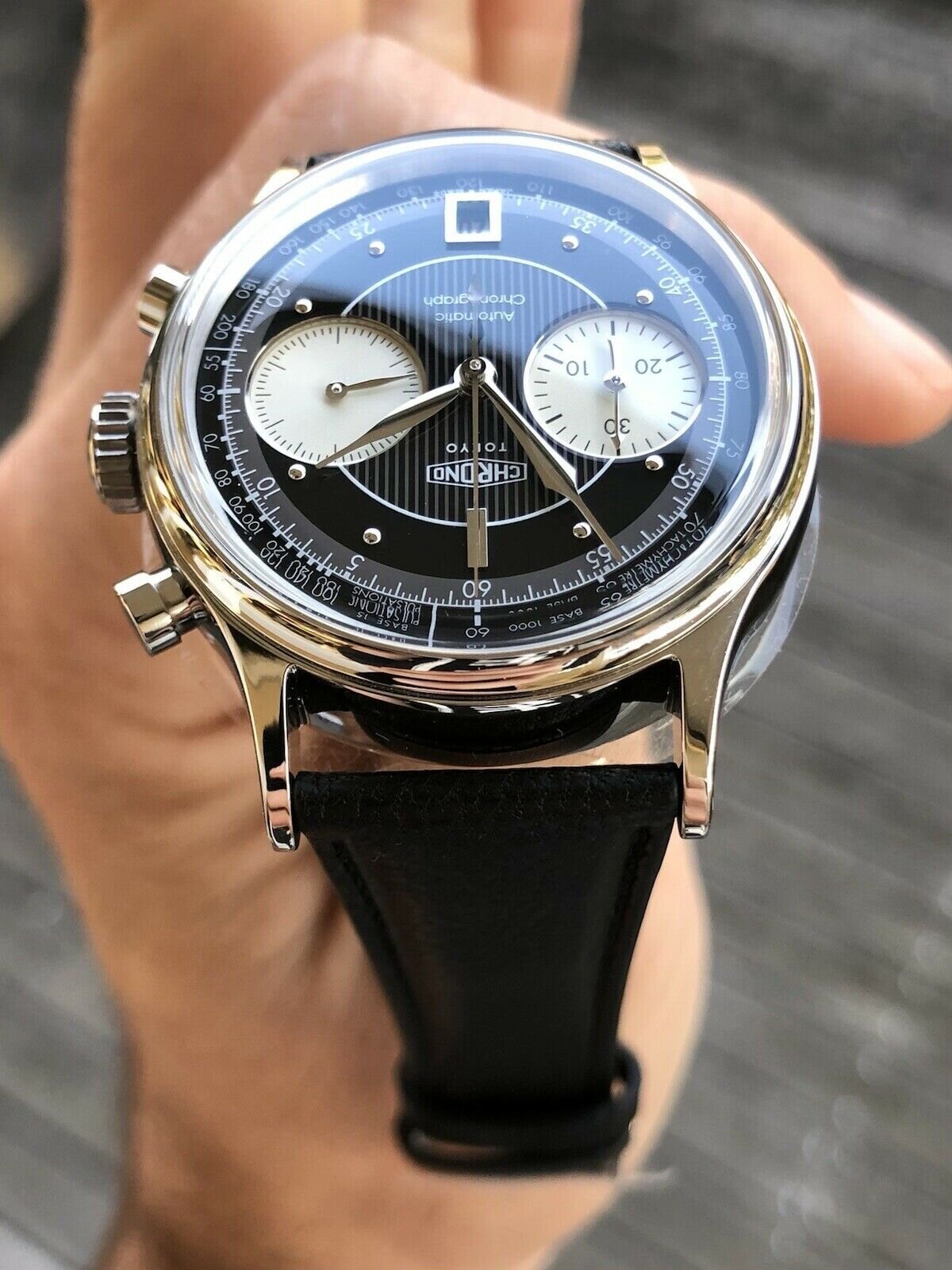 Kurono Tokyo Chronograph 1 Black Dial - Brand new