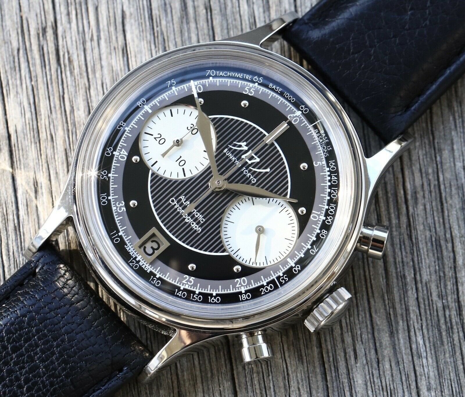 Kurono Tokyo Chronograph 1 Black Dial