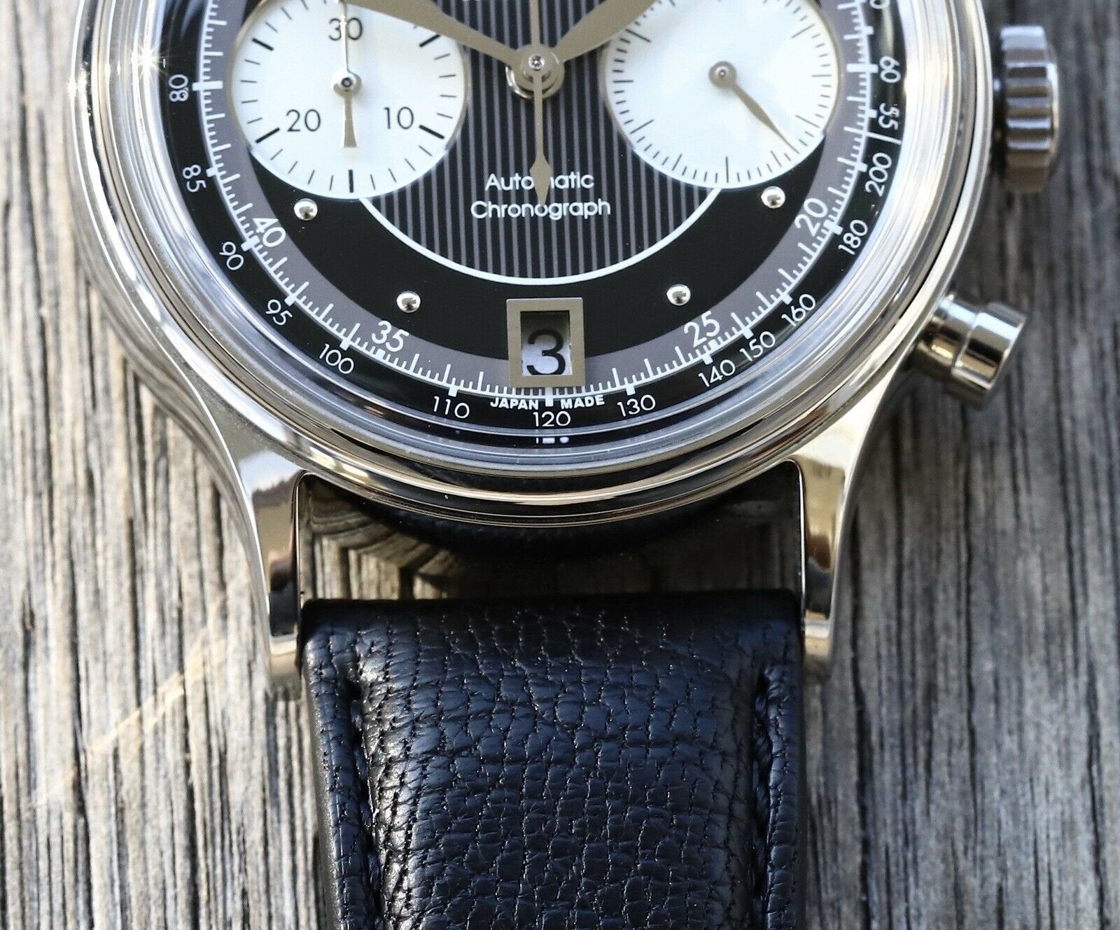 Kurono Tokyo Chronograph 1 Black Dial