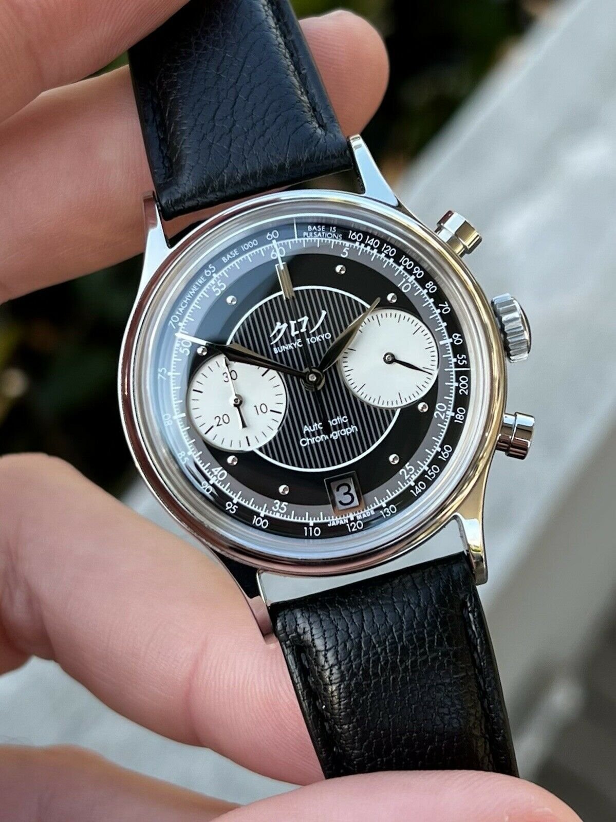 Kurono Tokyo Chronograph 1 Black Dial