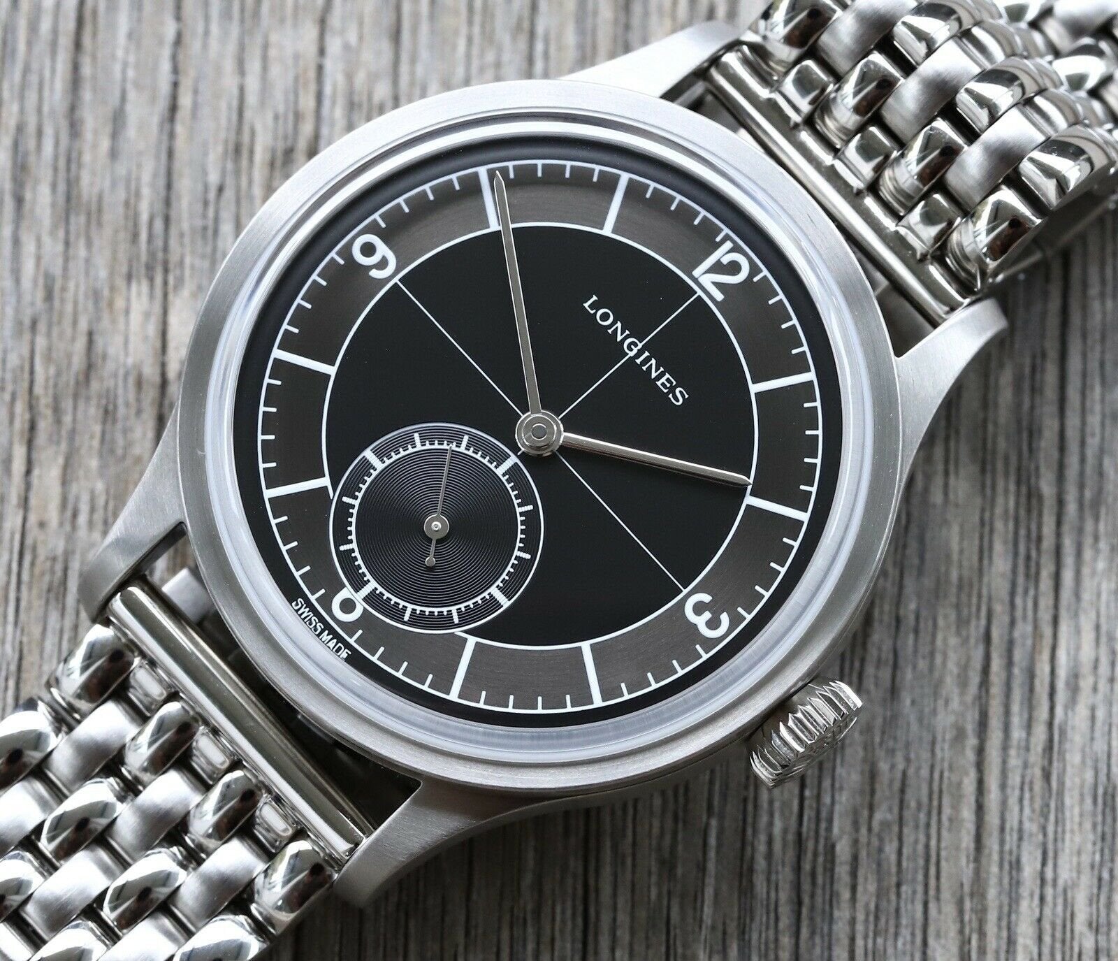 Longines Heritage Classic Sector Dial Black L2.828.4.53.6 2022 Watch Vault Australia