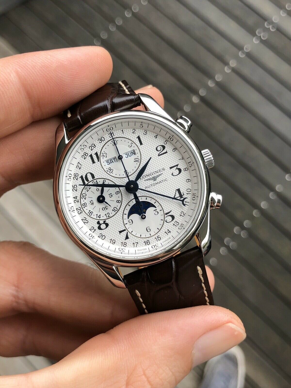 Longines Master Collection 40mm Chronograph with Moon Phase L26734783 Watch Vault Australia