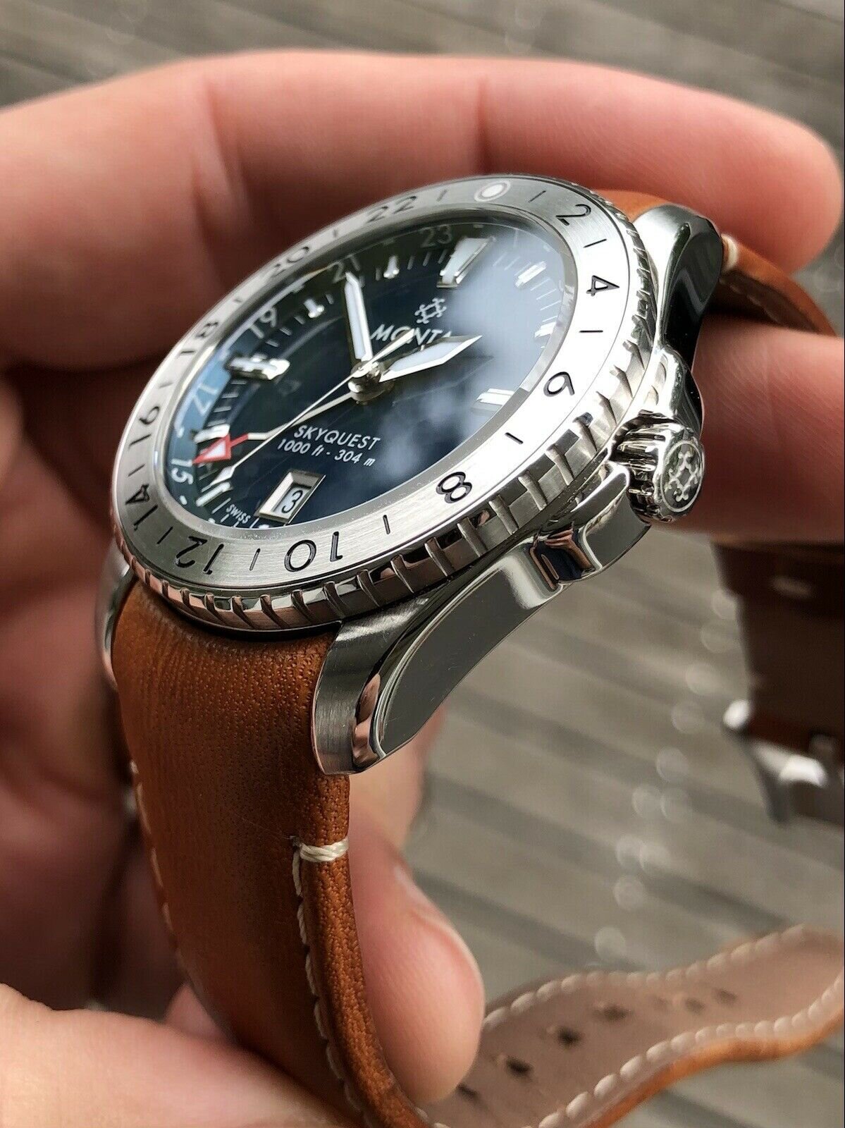 Monta Skyquest GMT Blue Steel Bezel – 2018
