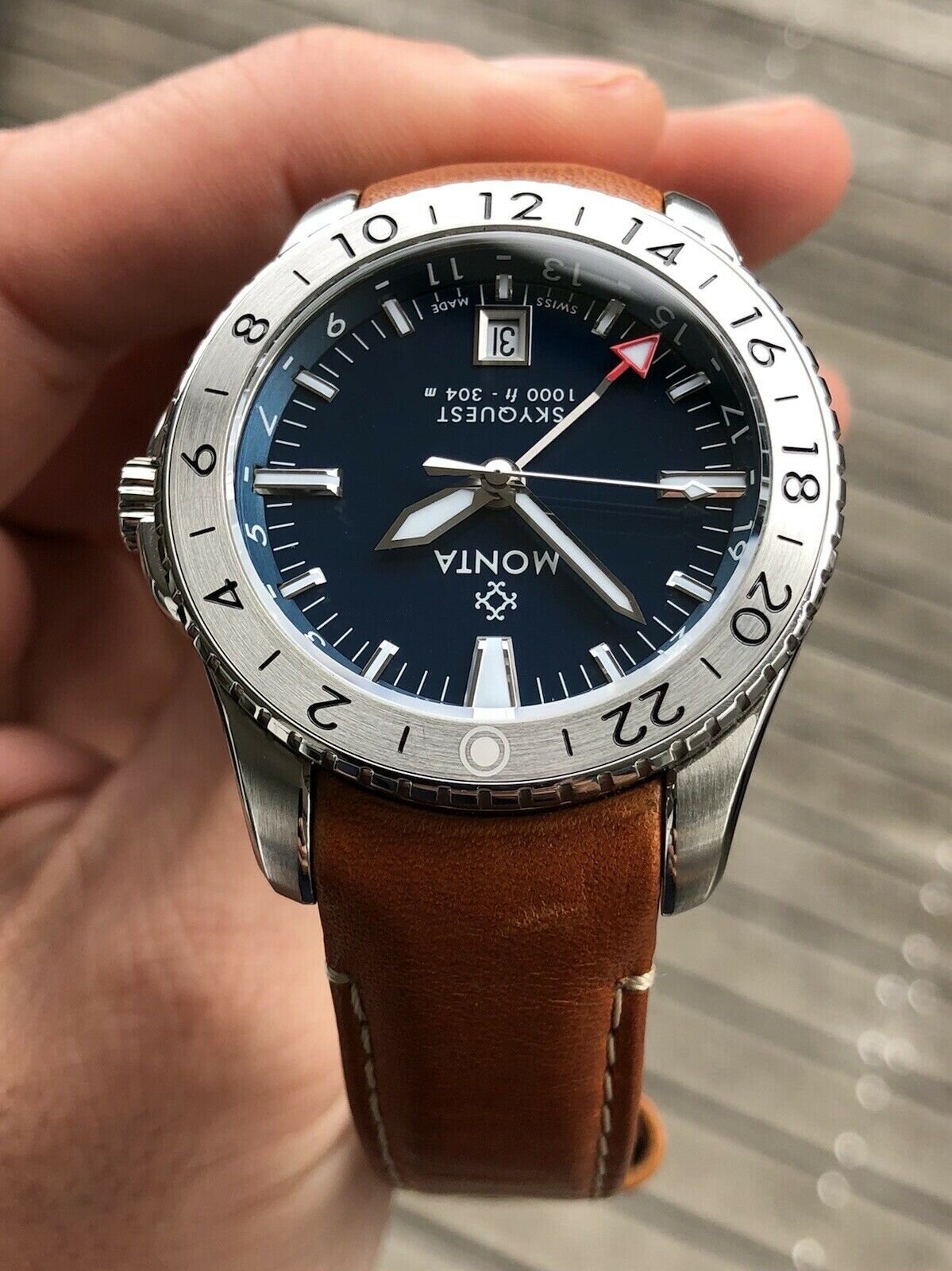 Monta Skyquest GMT Blue Steel Bezel – 2018