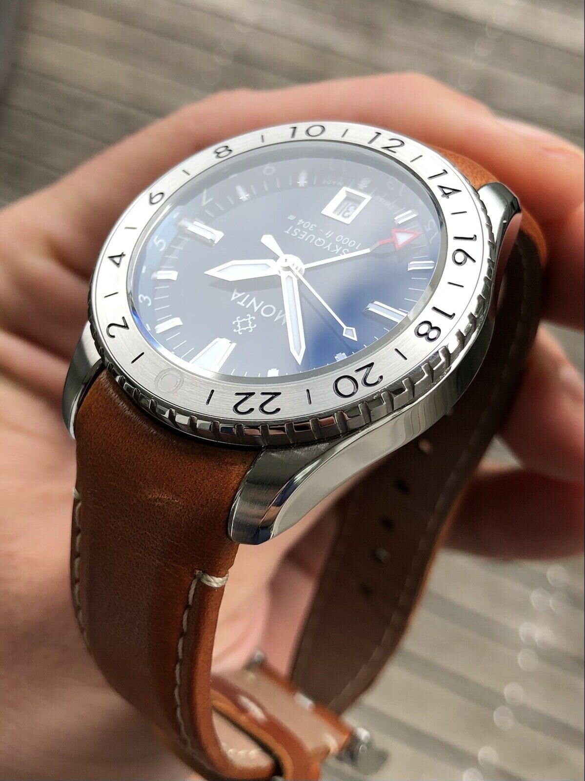 Monta Skyquest GMT Blue Steel Bezel – 2018