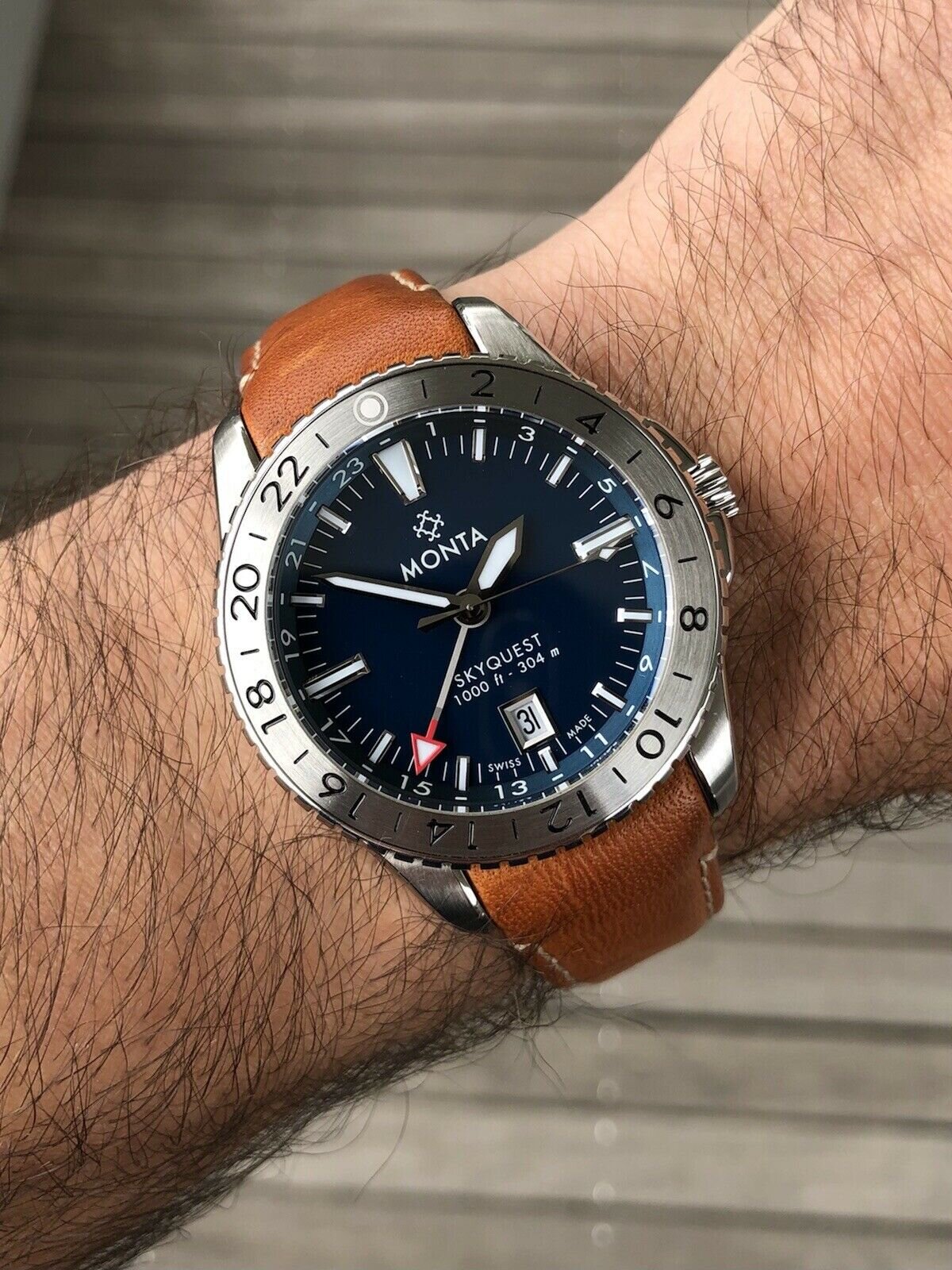 Monta Skyquest GMT Blue Steel Bezel – 2018