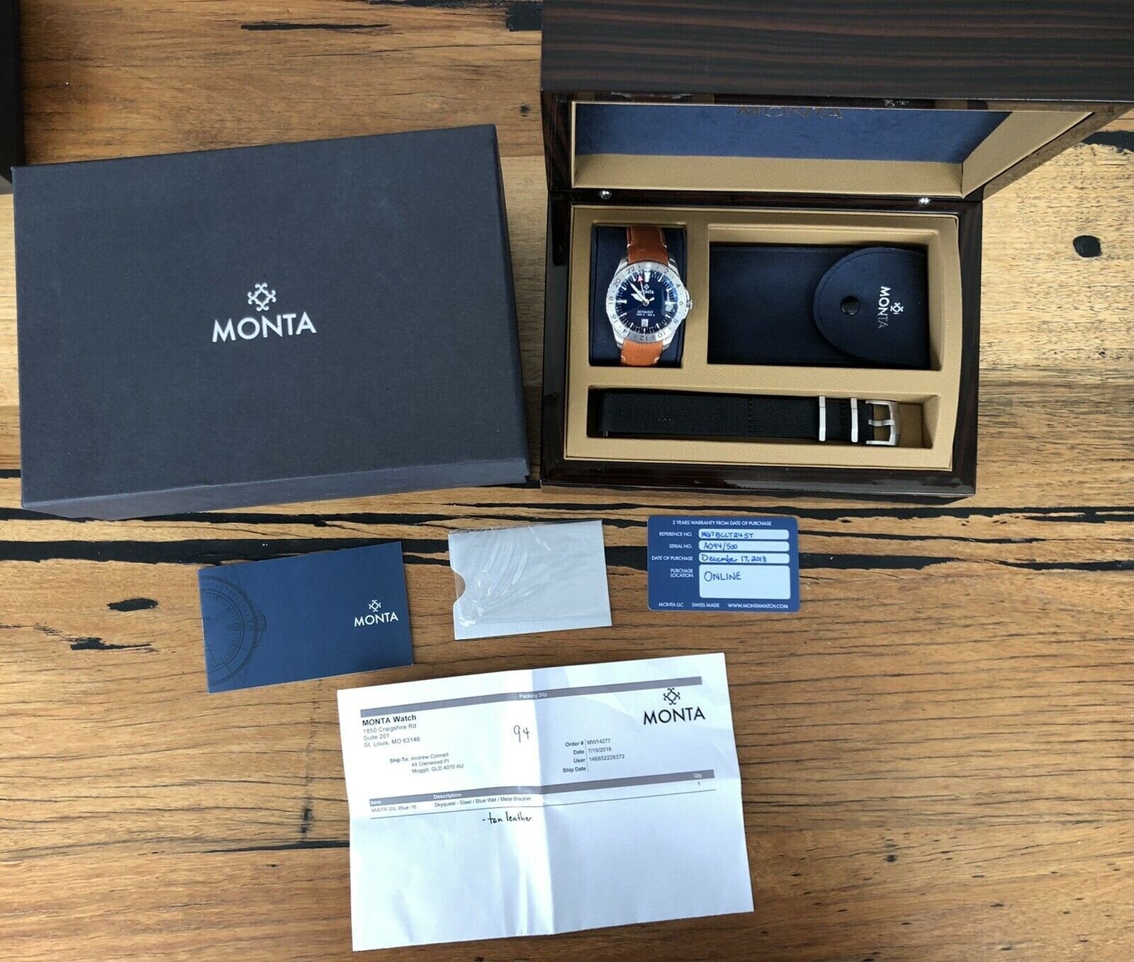 Monta Skyquest GMT Blue Steel Bezel – 2018