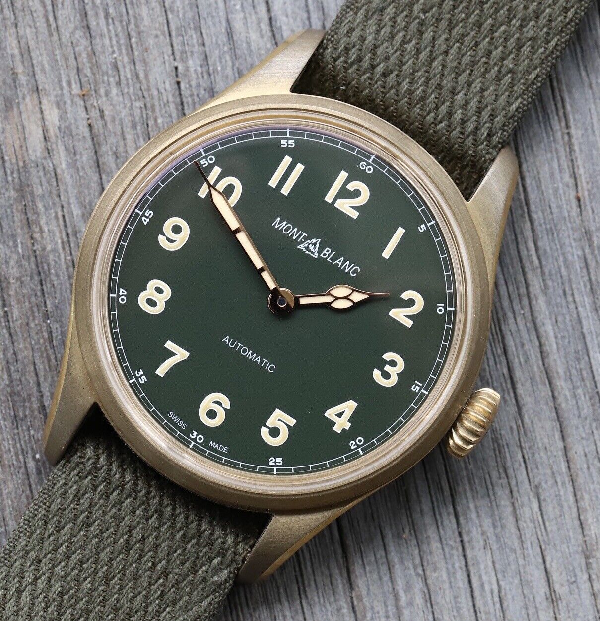 Montblanc 1858 Automatic Limited Edition Bronze Green Dial MB118222 Watch Vault Australia