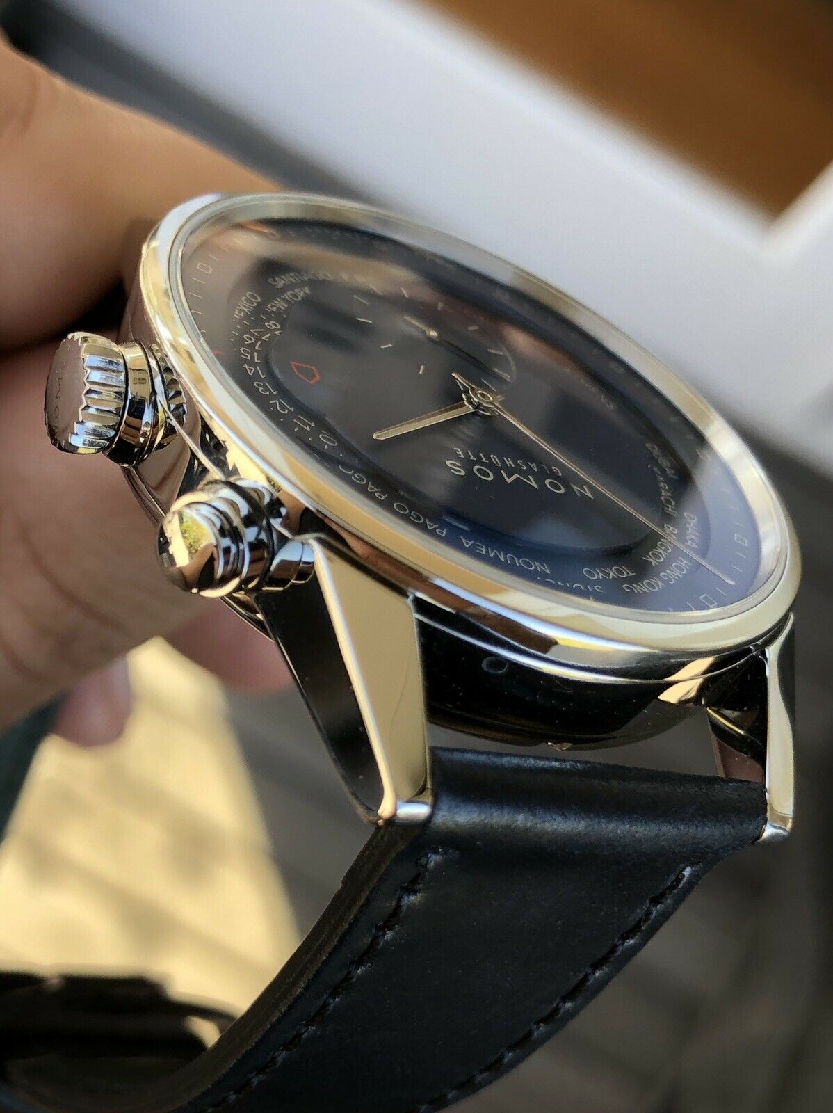Nomos Zurich Weltzeit Nachtblau Worldtimer 807 2018 full set Watch Vault Australia