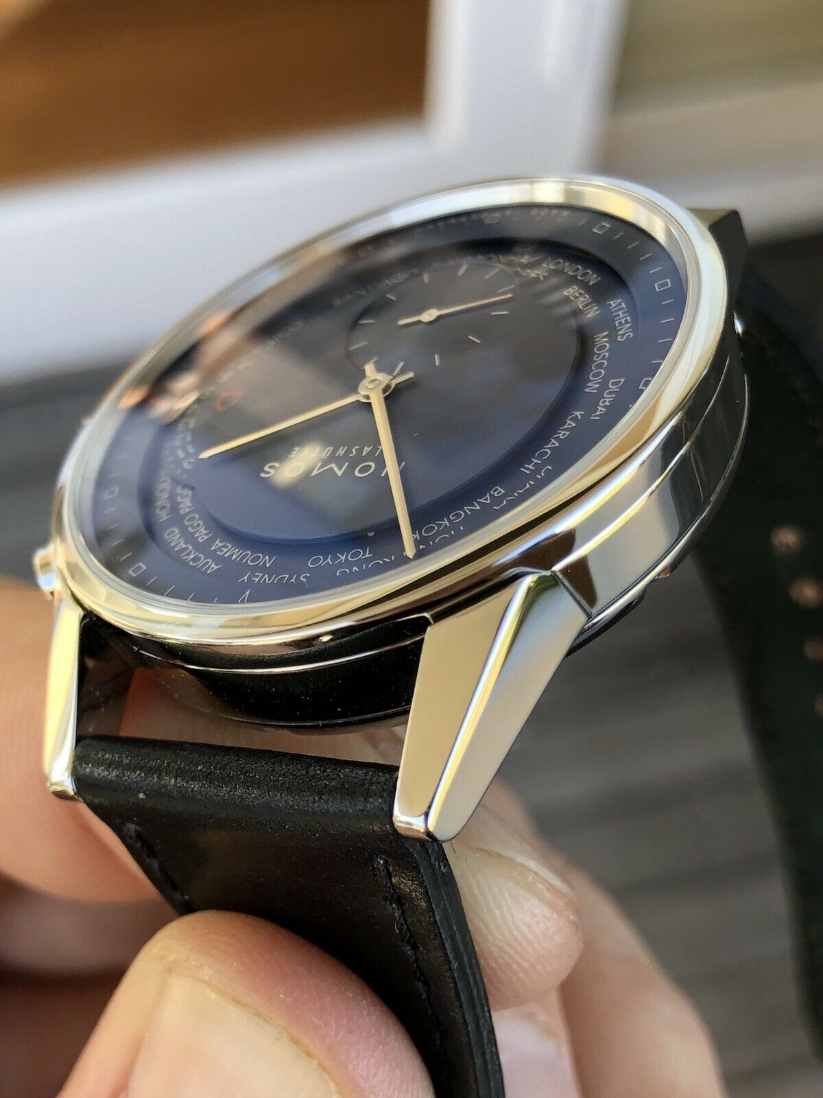 Nomos Zurich Weltzeit Nachtblau Worldtimer 807 2018 full set Watch Vault Australia
