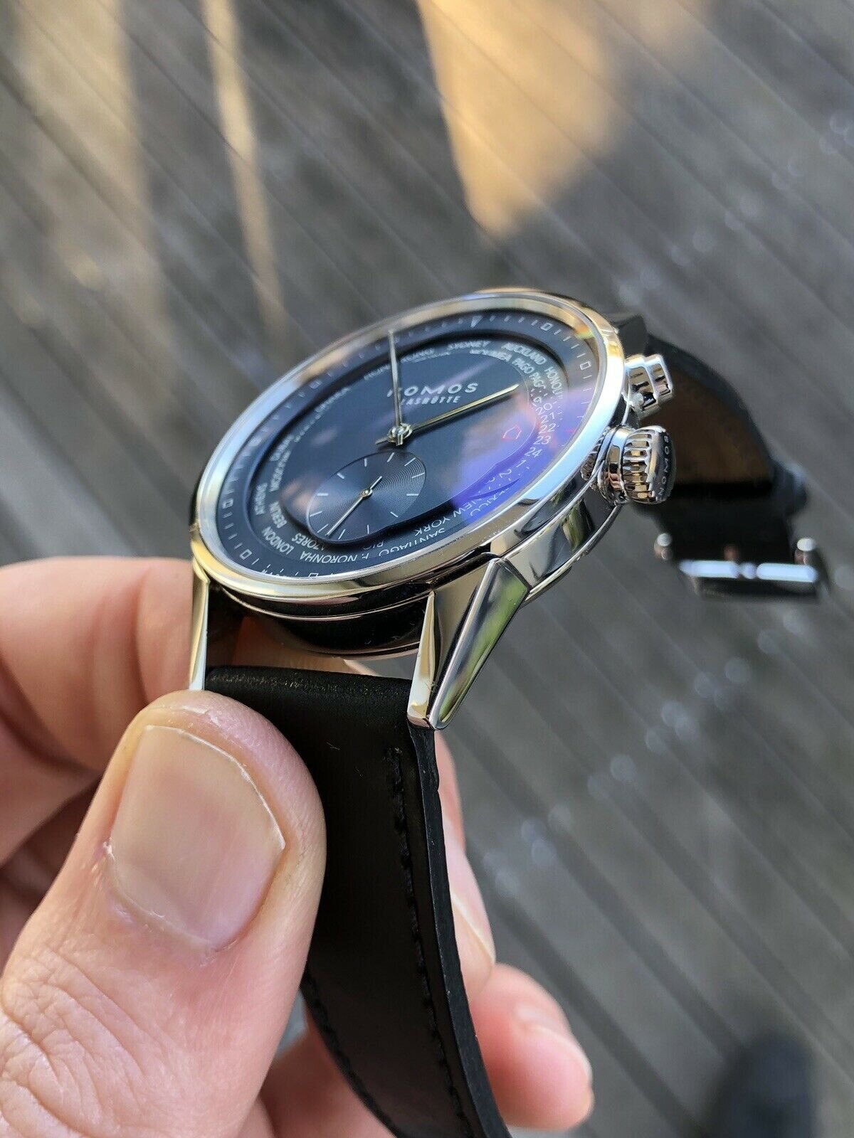 Nomos Zurich Weltzeit Nachtblau Worldtimer 807 - 2019 full set