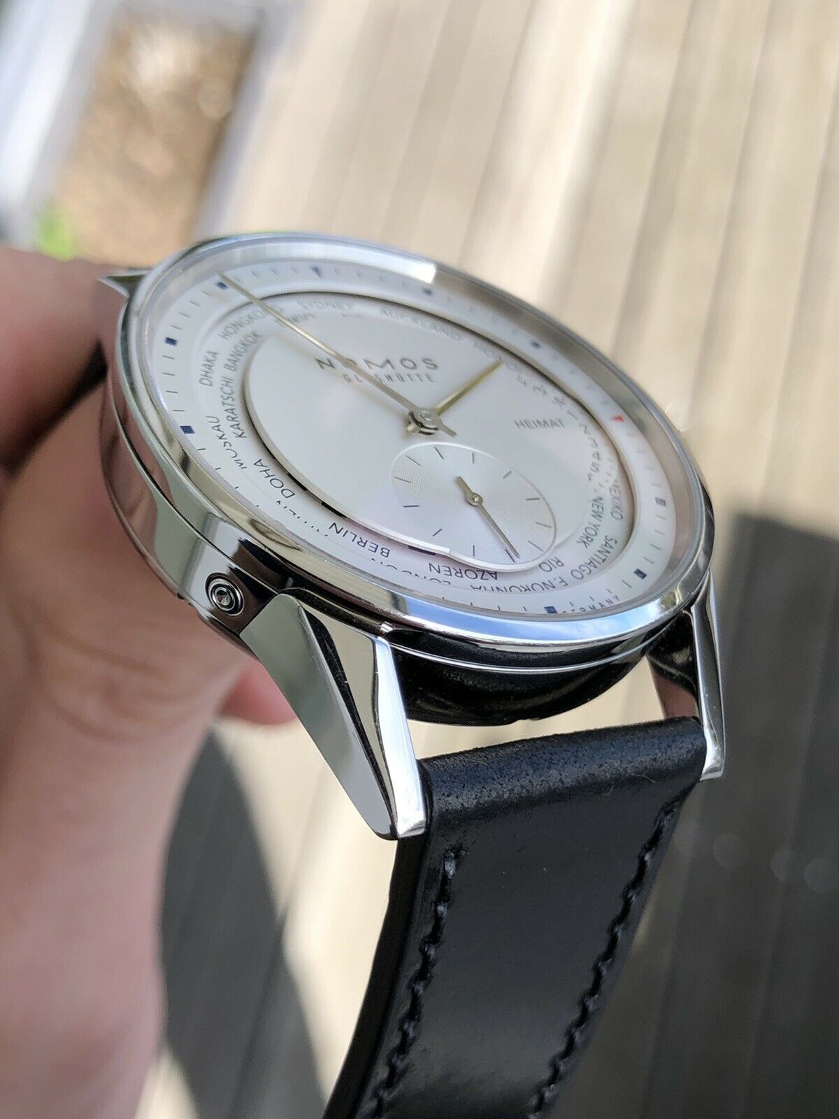 Nomos Zurich Weltzeit World Time 805 - 2013 w/ box and papers