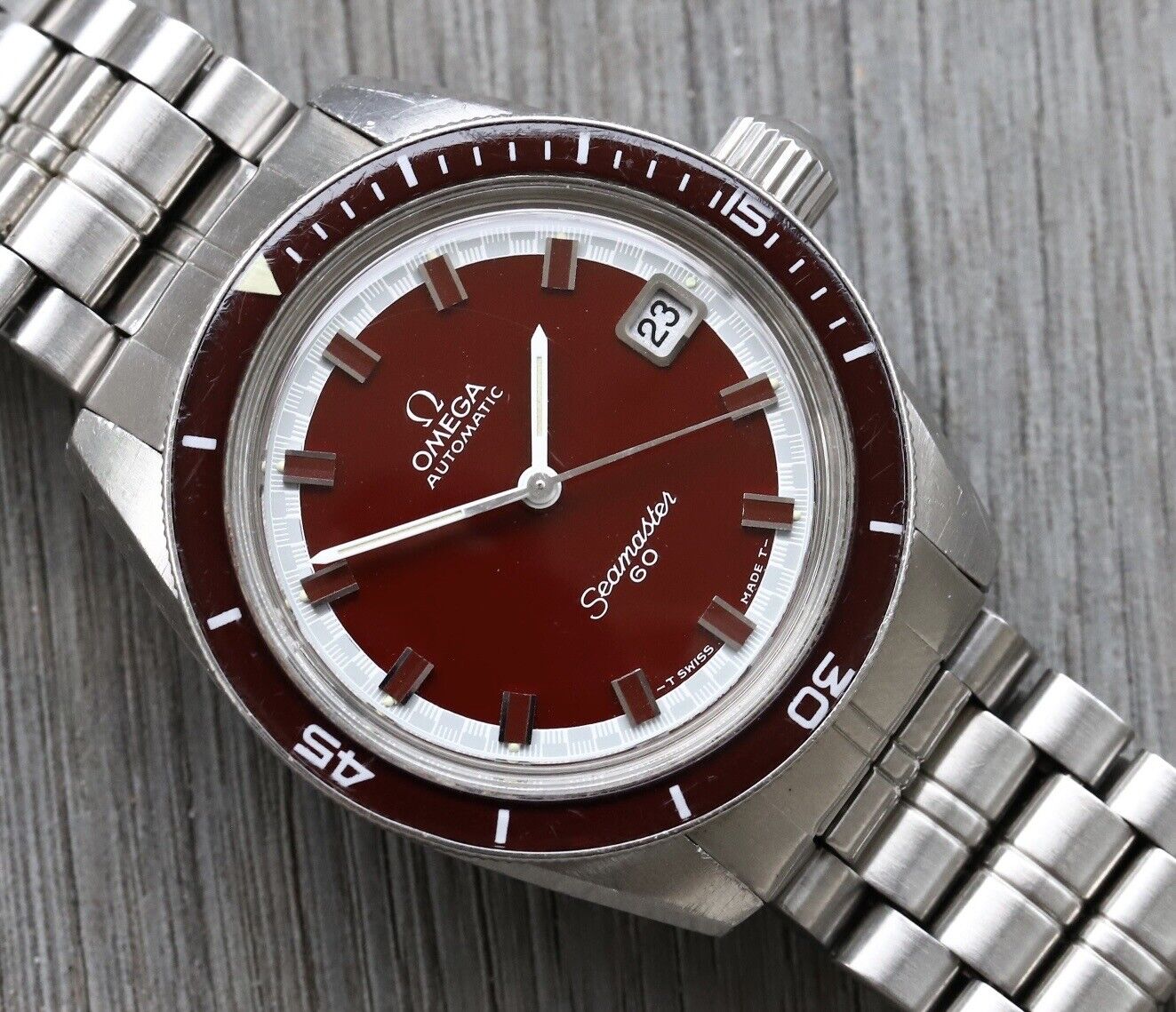 Omega Seamaster 60 Big Crown Burgundy 166.062 Watch Vault Australia
