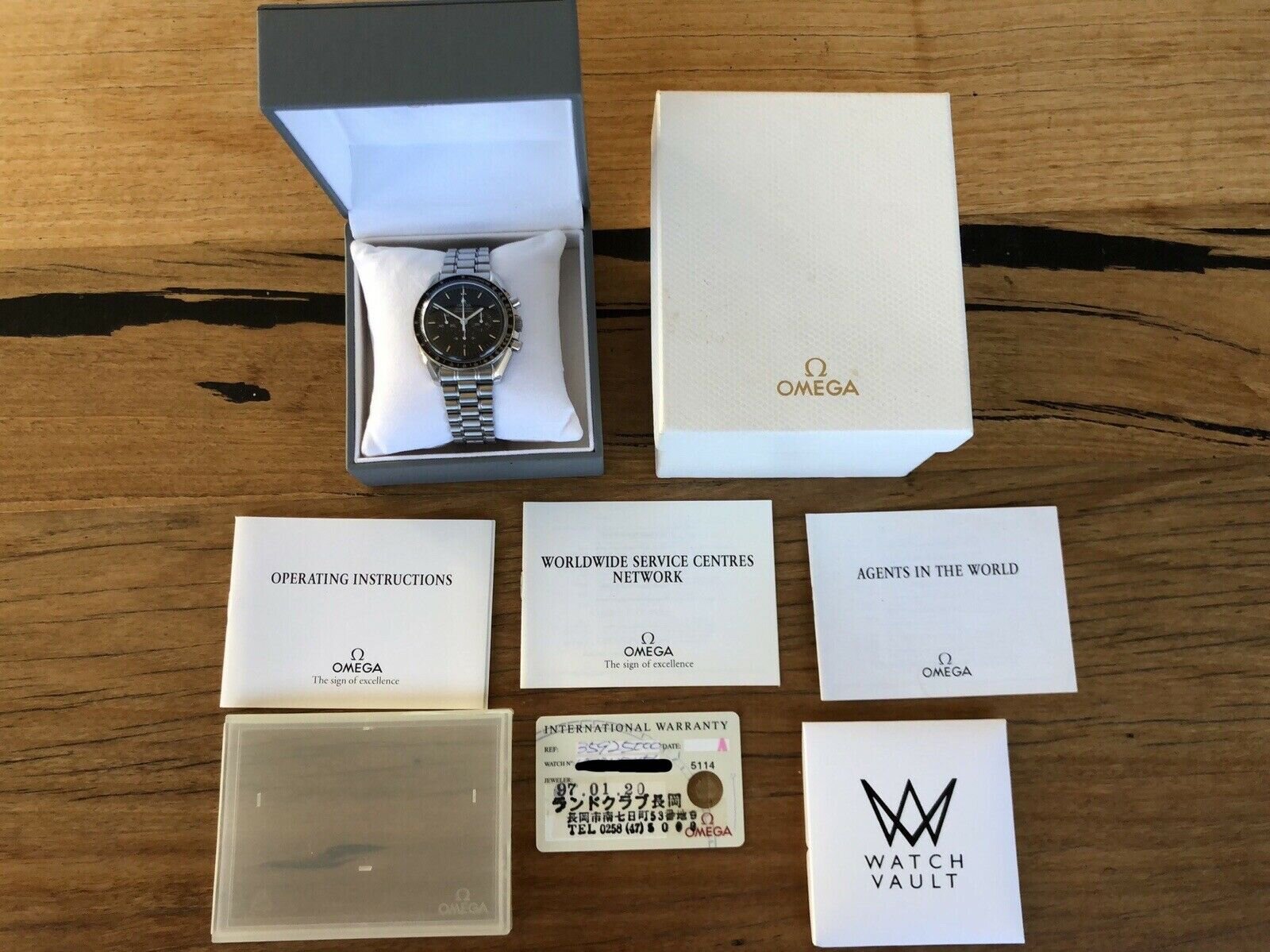 Omega Speedmaster Moonwatch 3592.50 Hesalite Sandwich 1997 Watch Vault Australia