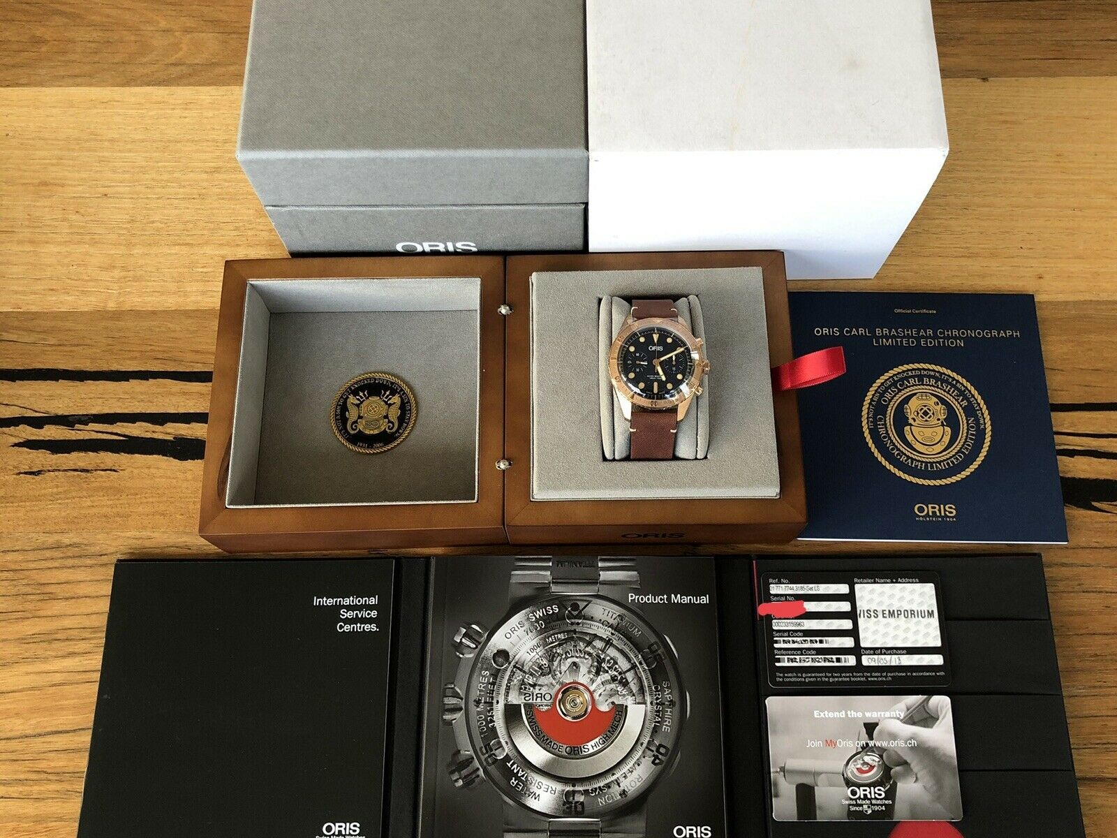 Oris Diver Carl Brashear LE Bronze Chronograph 01 771 7744 3185-Set LS - 2018