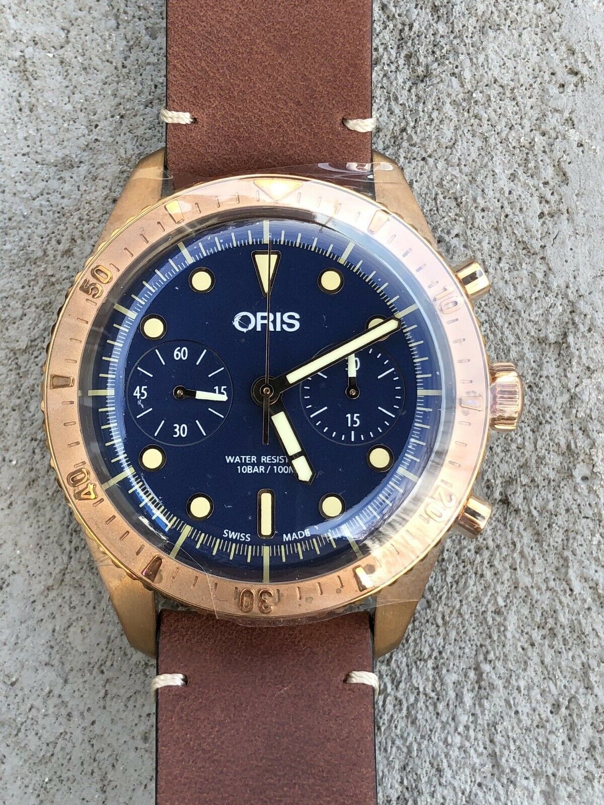 Oris Diver Carl Brashear LE Bronze Chronograph 01 771 7744 3185-Set LS - 2018