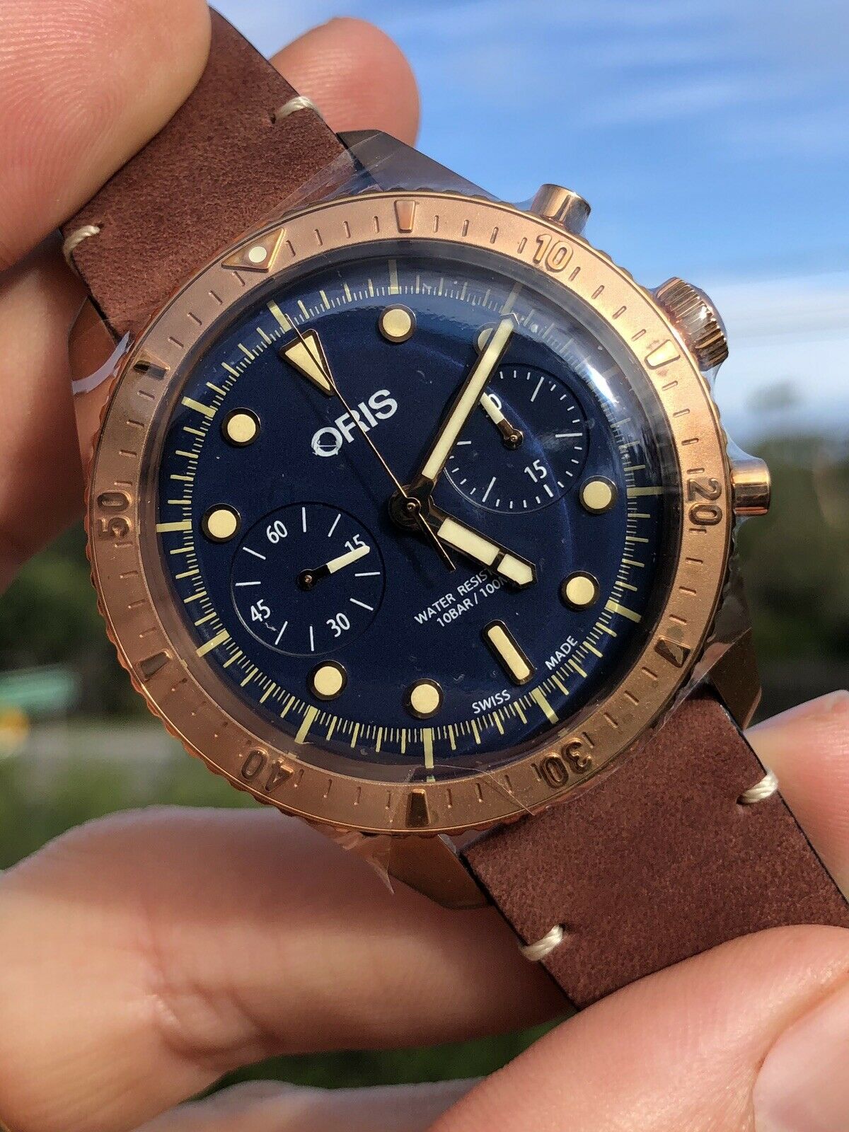 Oris Diver Carl Brashear LE Bronze Chronograph 01 771 7744 3185-Set LS - 2018
